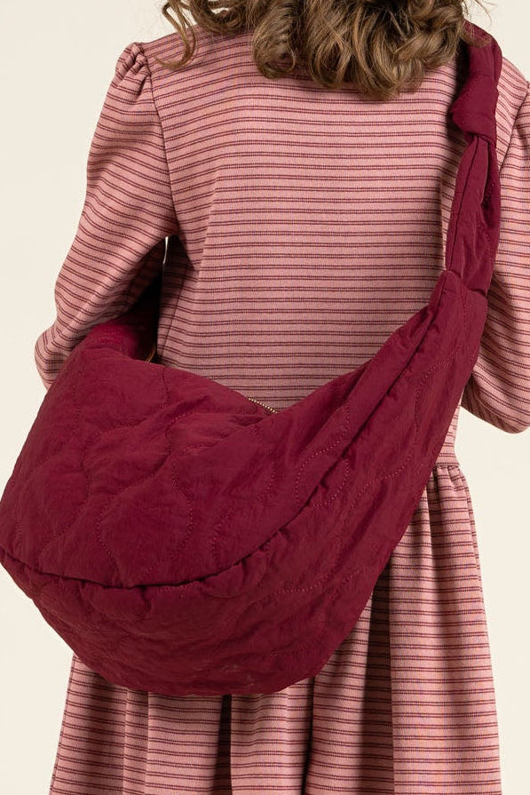 Quilted Bumbag - All - Burgundy | 100738 Bella