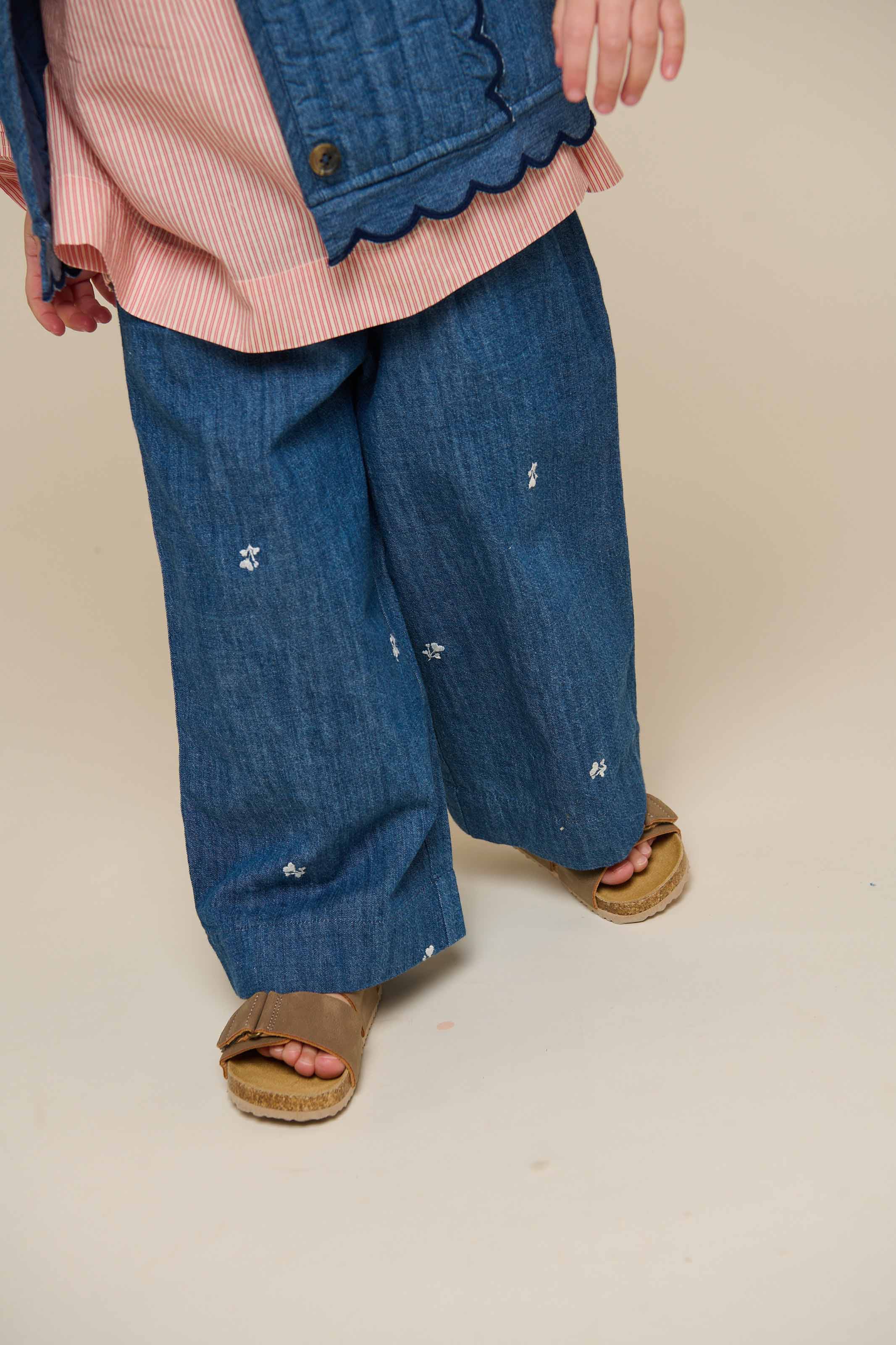 Quillted Denim Vest - Kids - Blue Denim | 101052 Isabella