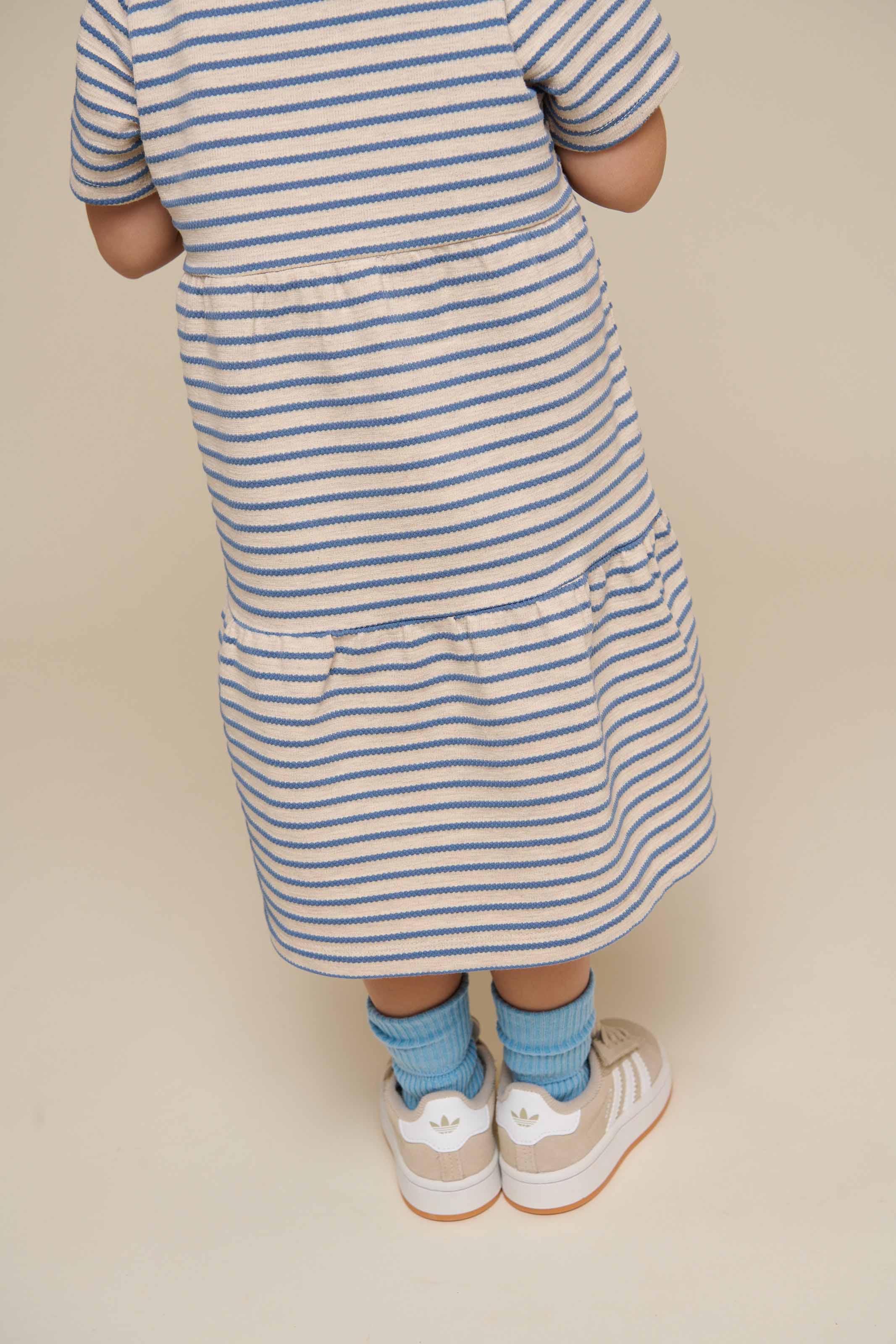 Striped Jersey Dress - Kids - Blue | 101012 Emmie