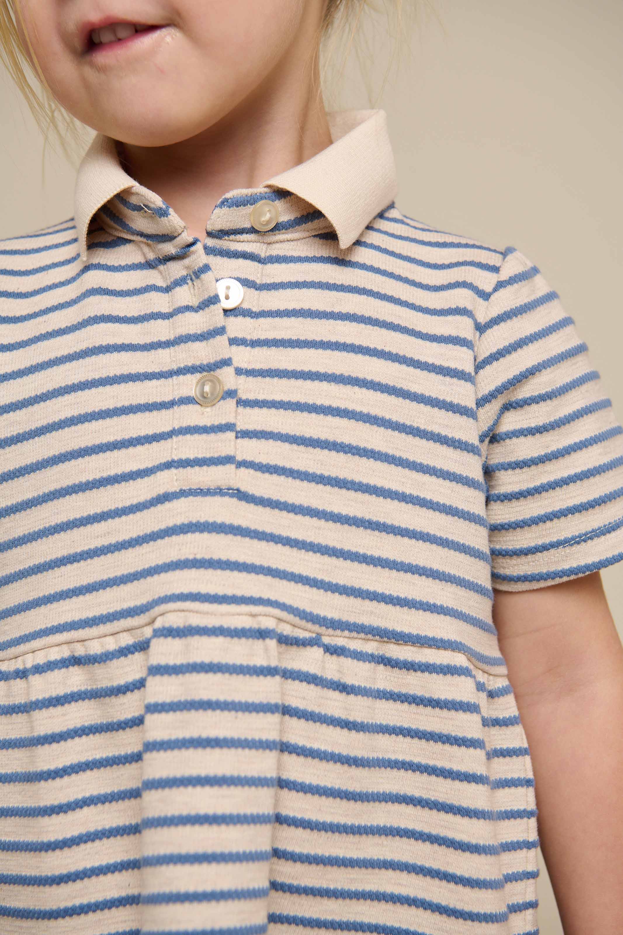 Striped Jersey Dress - Kids - Blue | 101012 Emmie