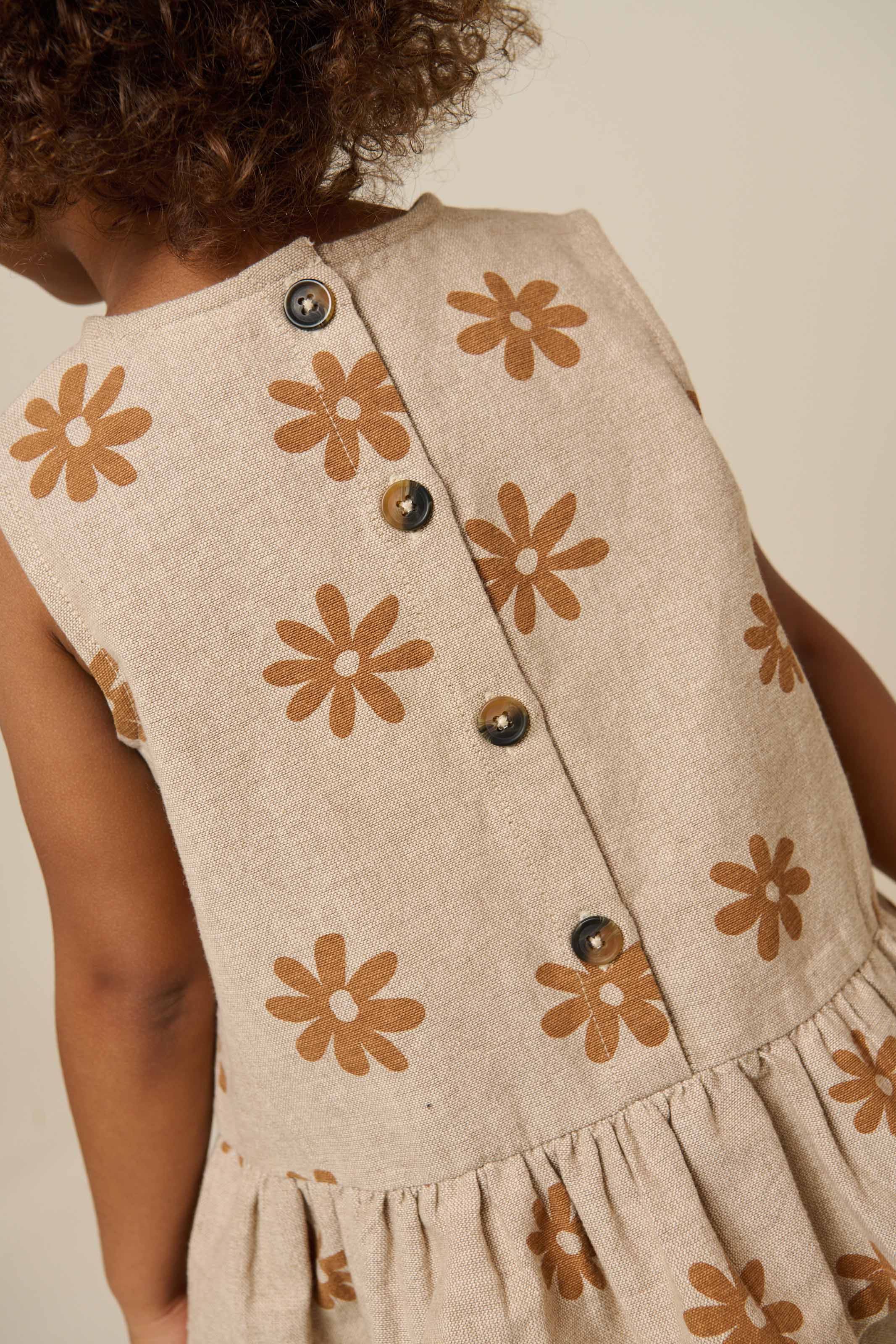 Printed Cotton Top - Kids - Sand | 101205 Molly