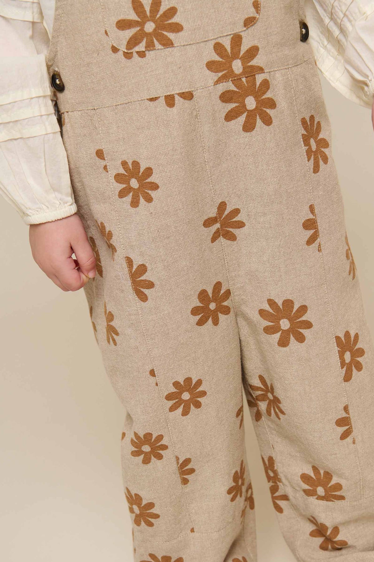 Printed Cotton Overall - Kids - Sand | 101210 Molly