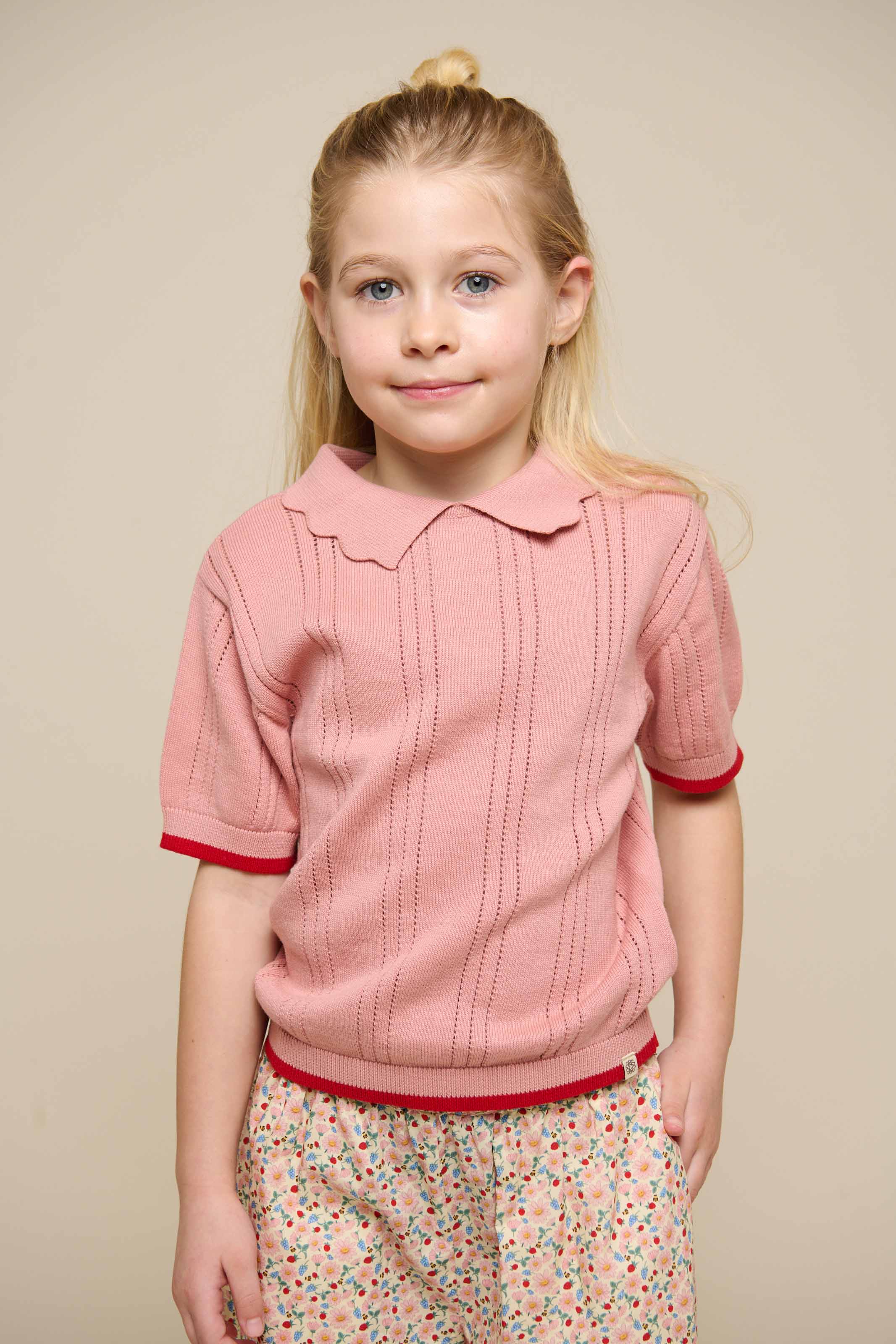 Rose knitted Polo - Tween - Rose | 101242 Helena