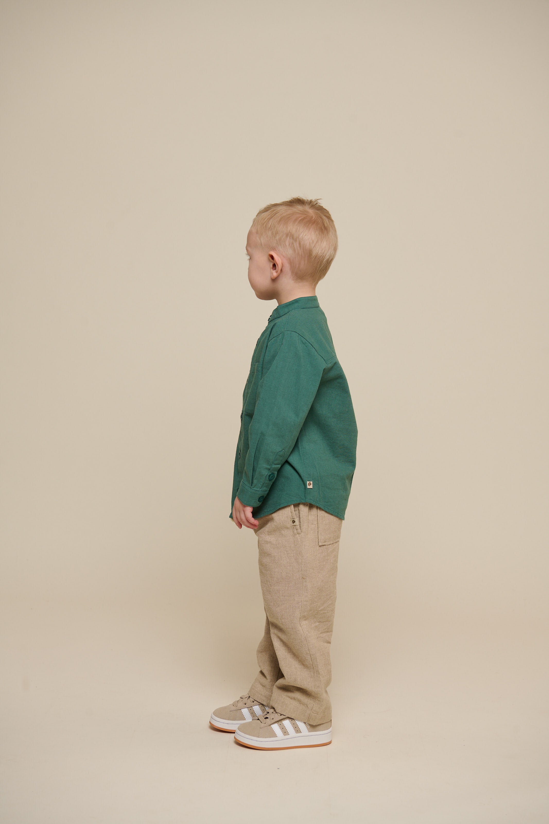 Textured Woven Cotton Trousers - Kids - Sand | 101199 Walter