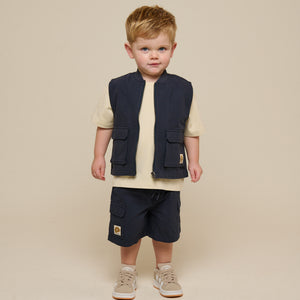 Canvas Cargo Gilet - Kids - Navy | 101130 Isack