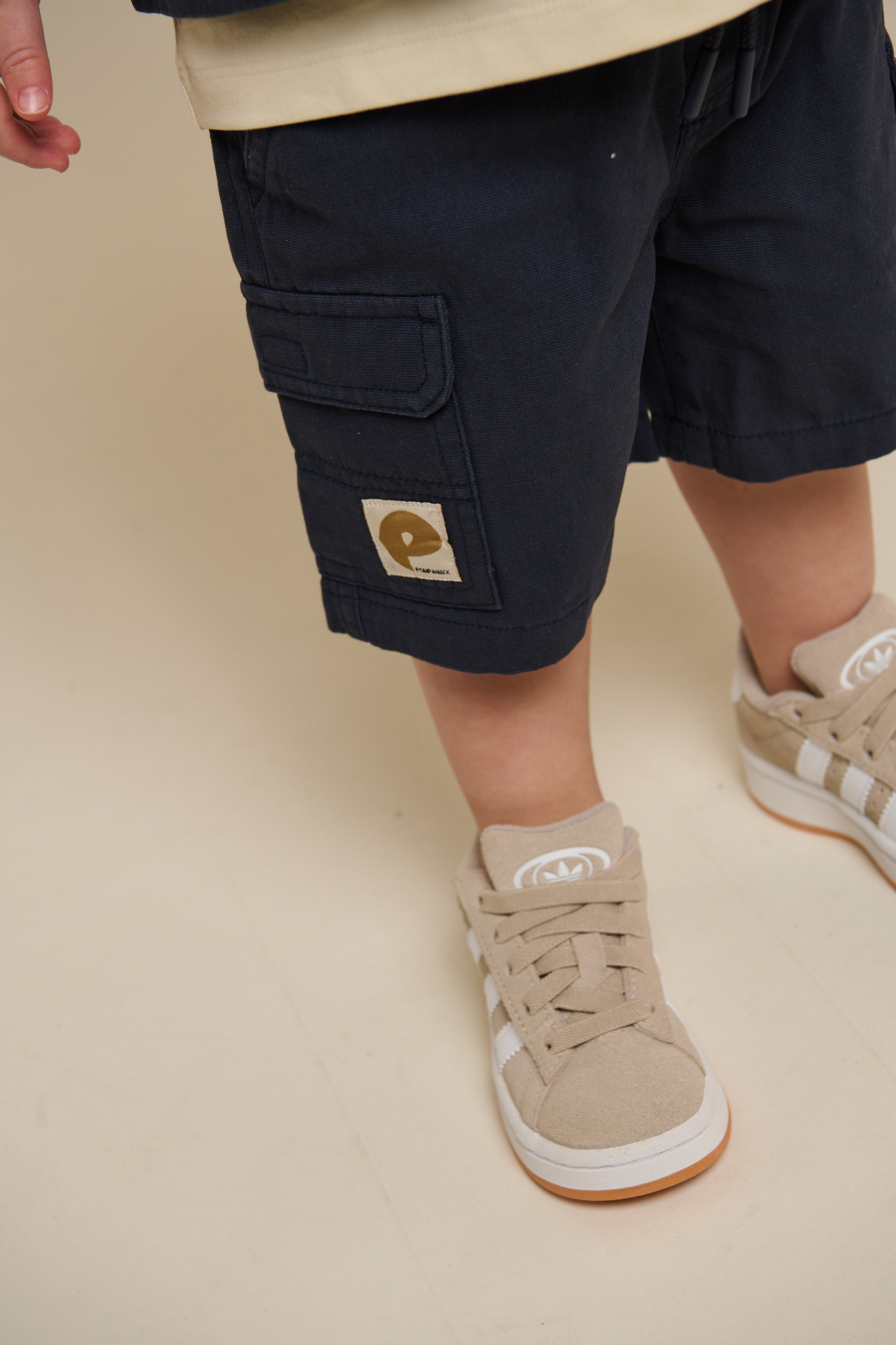 Canvas Cargo Shorts - Kids - Navy | 101122 Isack