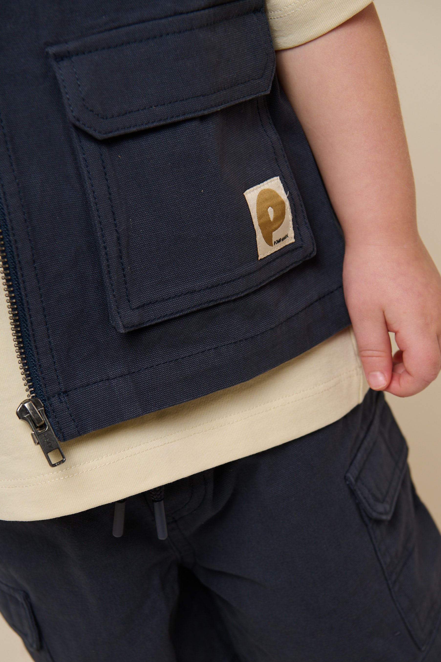 Canvas Cargo Gilet - Kids - Navy | 101130 Isack