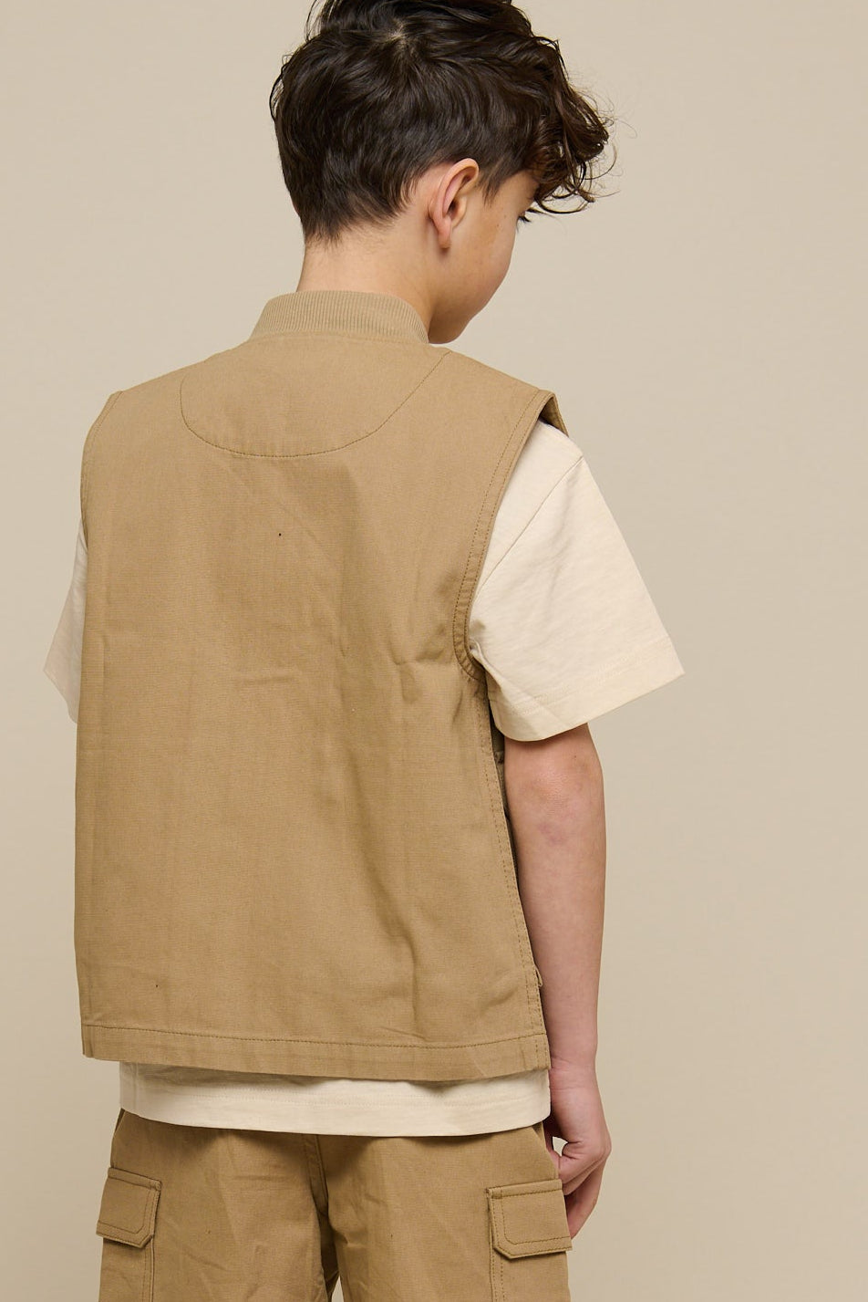 Canvas Cargo Gilet - Tween - Khaki | 101129 Isack