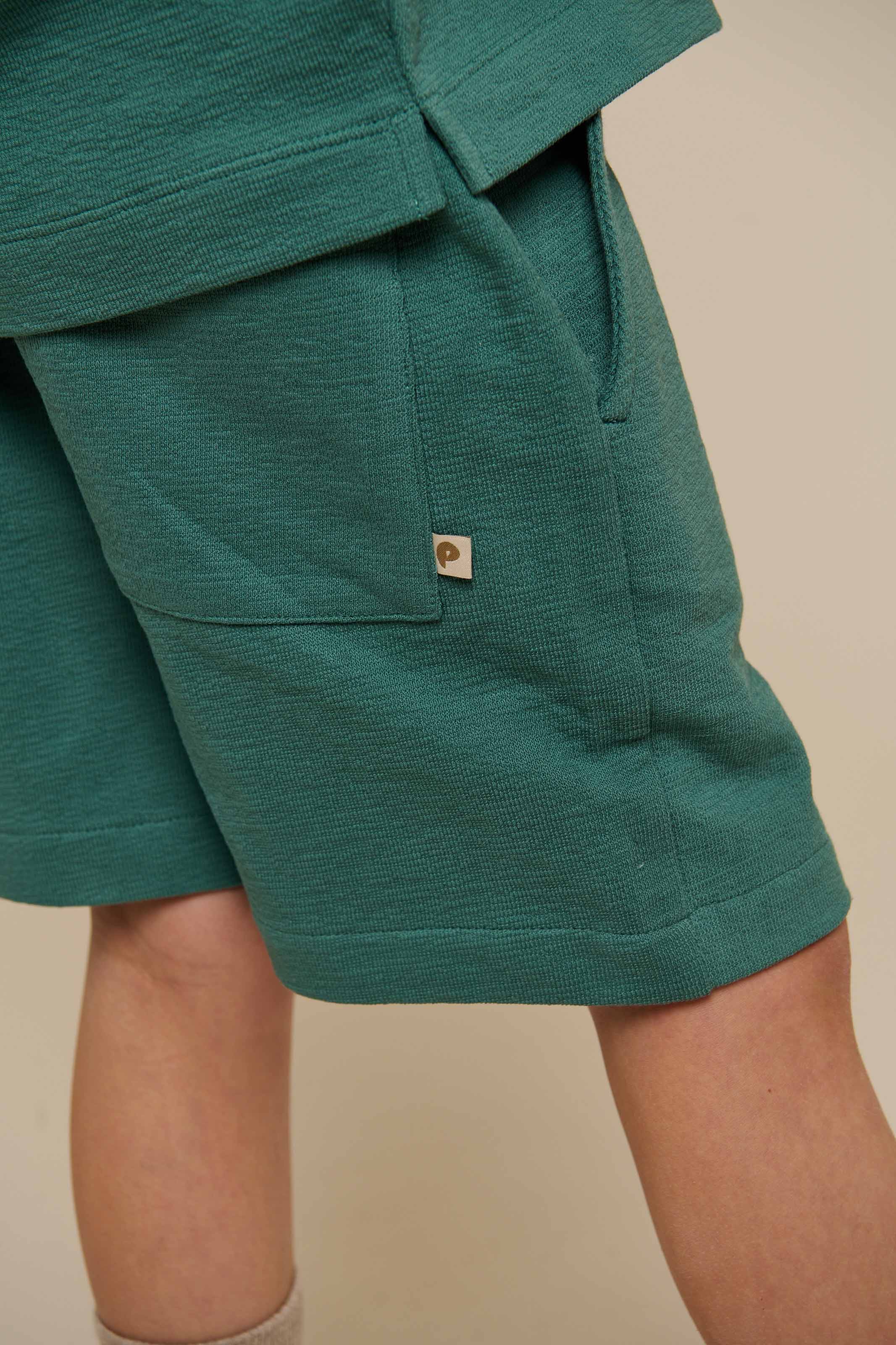 Textured Jersey Shorts - Tween - Tropical Green | 101220 Sonny