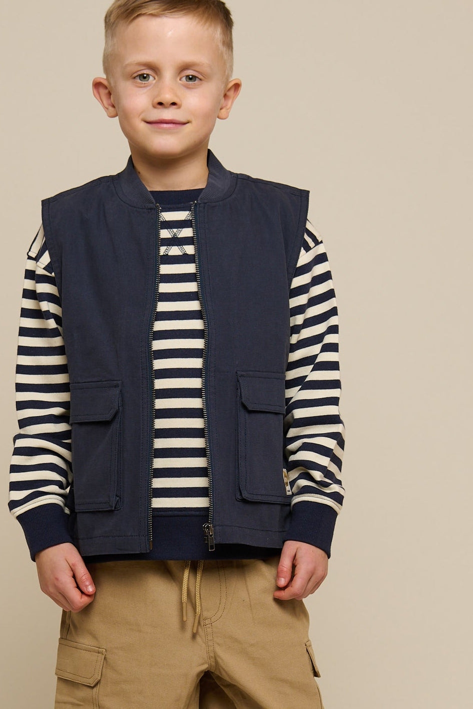 Canvas Cargo Gilet - Tween - Navy | 101131 Isack
