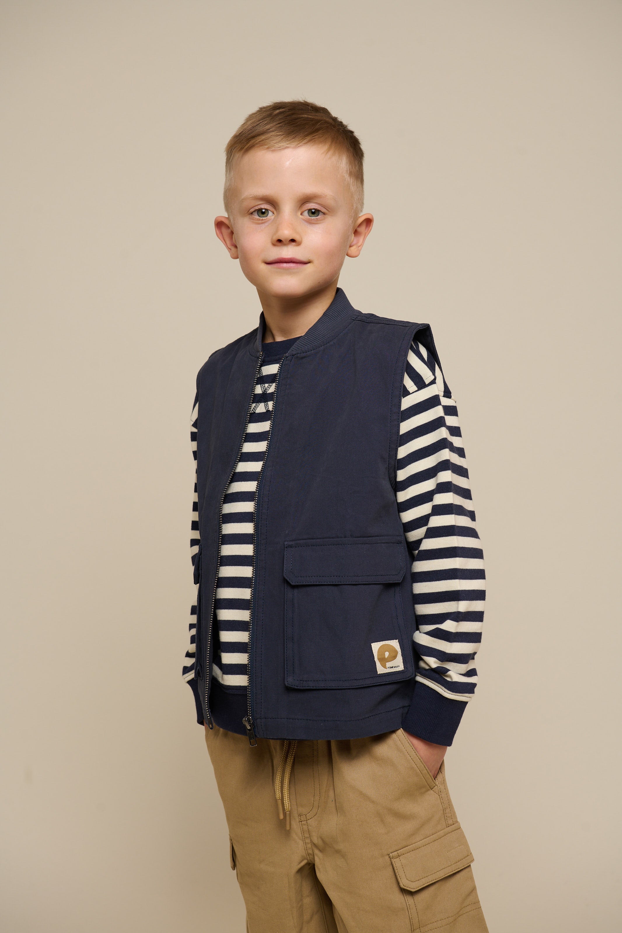 Canvas Cargo Gilet - Tween - Navy | 101131 Isack