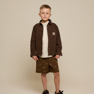Twill Overshirt - Tween - Chocolate | 100611 Carter