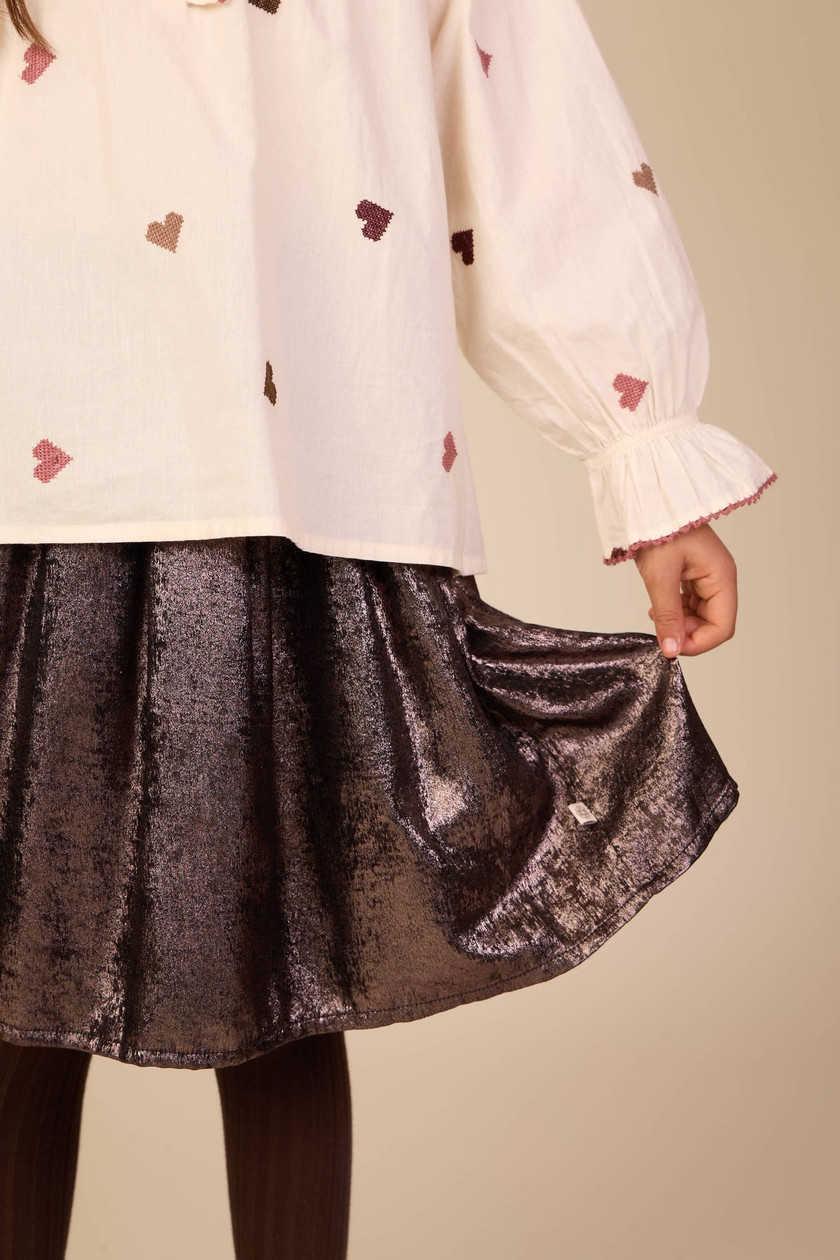 Foil Skirt - Kids - Dark Brown | 101671 Sylvia