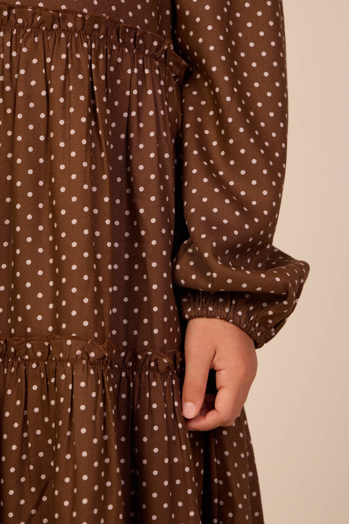 Dotted Viscose Midi Dress - Tween - Brown/Offwhite | 101658 Feline