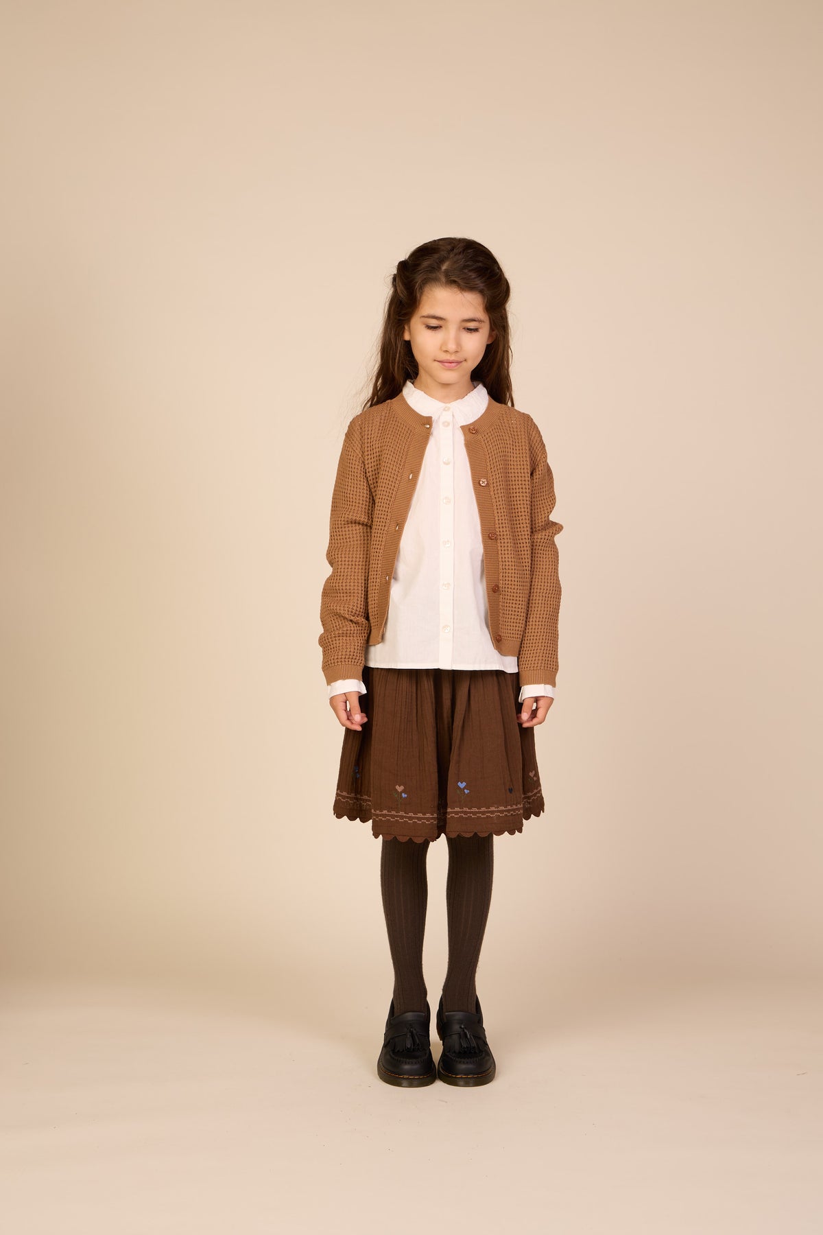 Cotton Knit Cardigan - Tween - Coconut | 101272 Katie