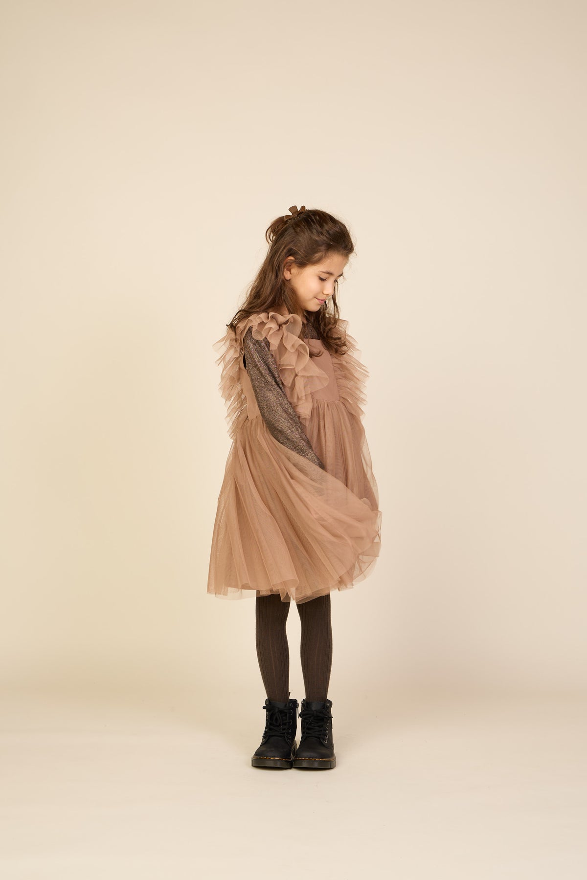 Tulle Dress - Tween - Light Brown | 101510 Bianca