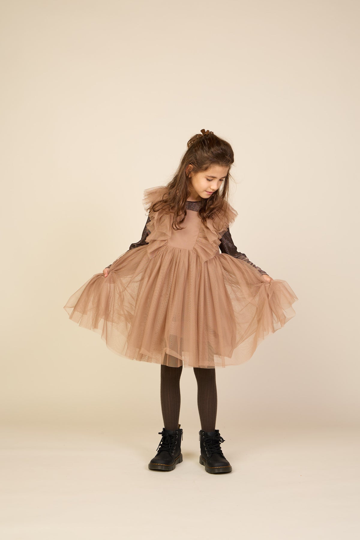 Tulle Dress - Tween - Light Brown | 101510 Bianca