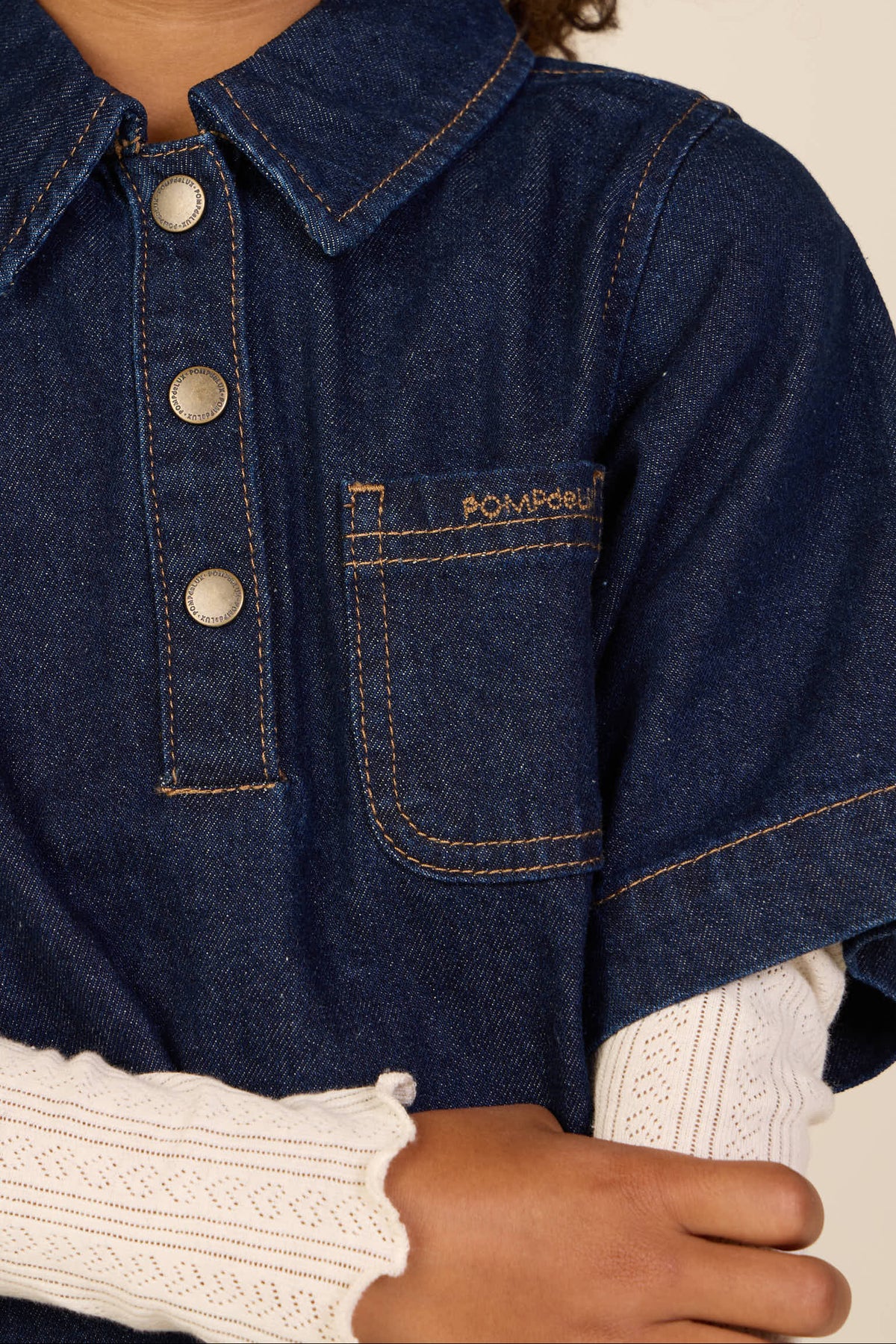 Denim Dress - Kids - Dark Blue | 101618 Alison