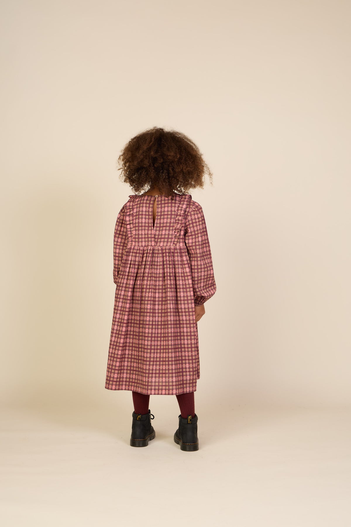 Checked Cotton Dress - Tween - Rose | 101486 Penny