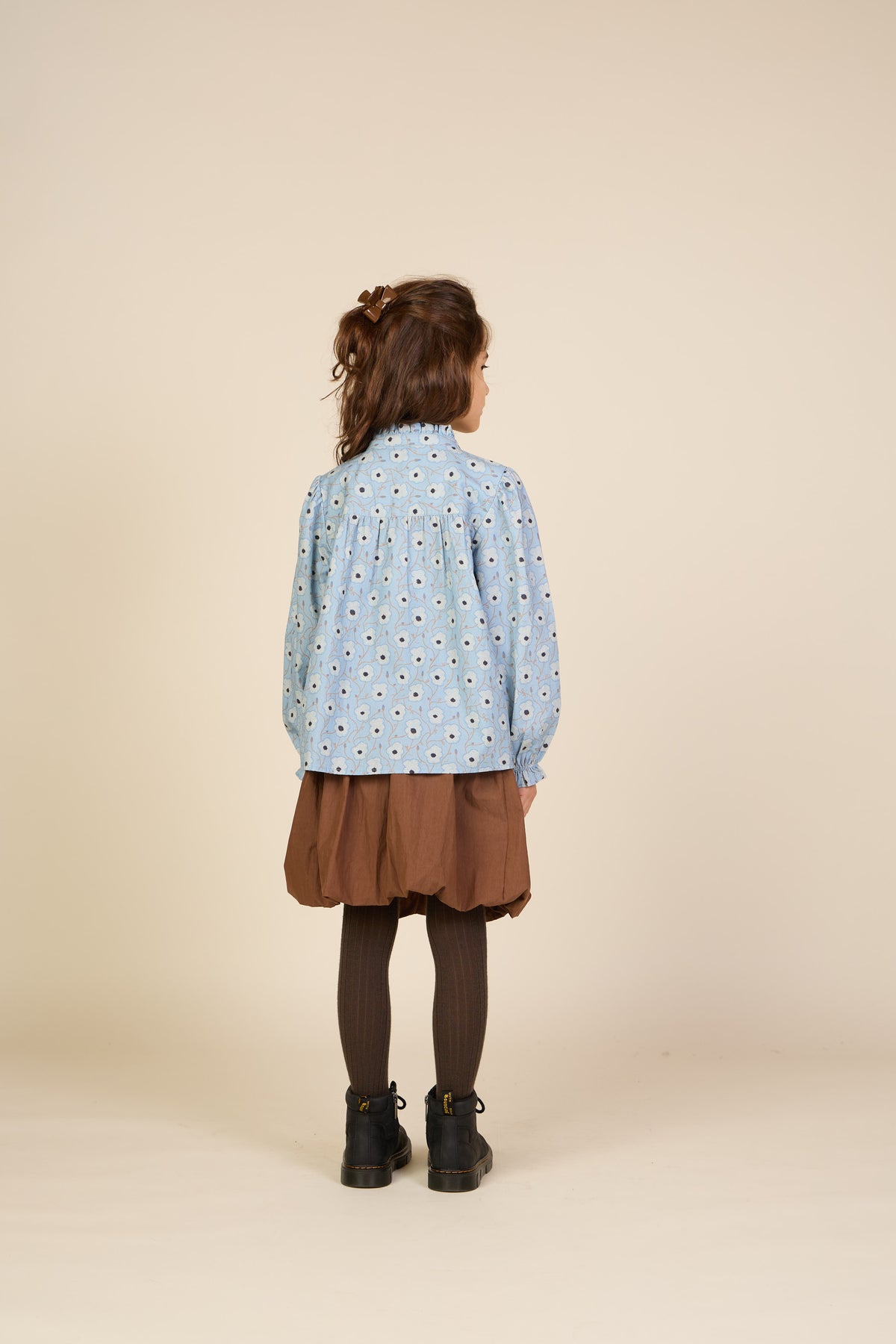 Floral Cotton Blouse - Tween - Blue/Brown | 101436 Nova