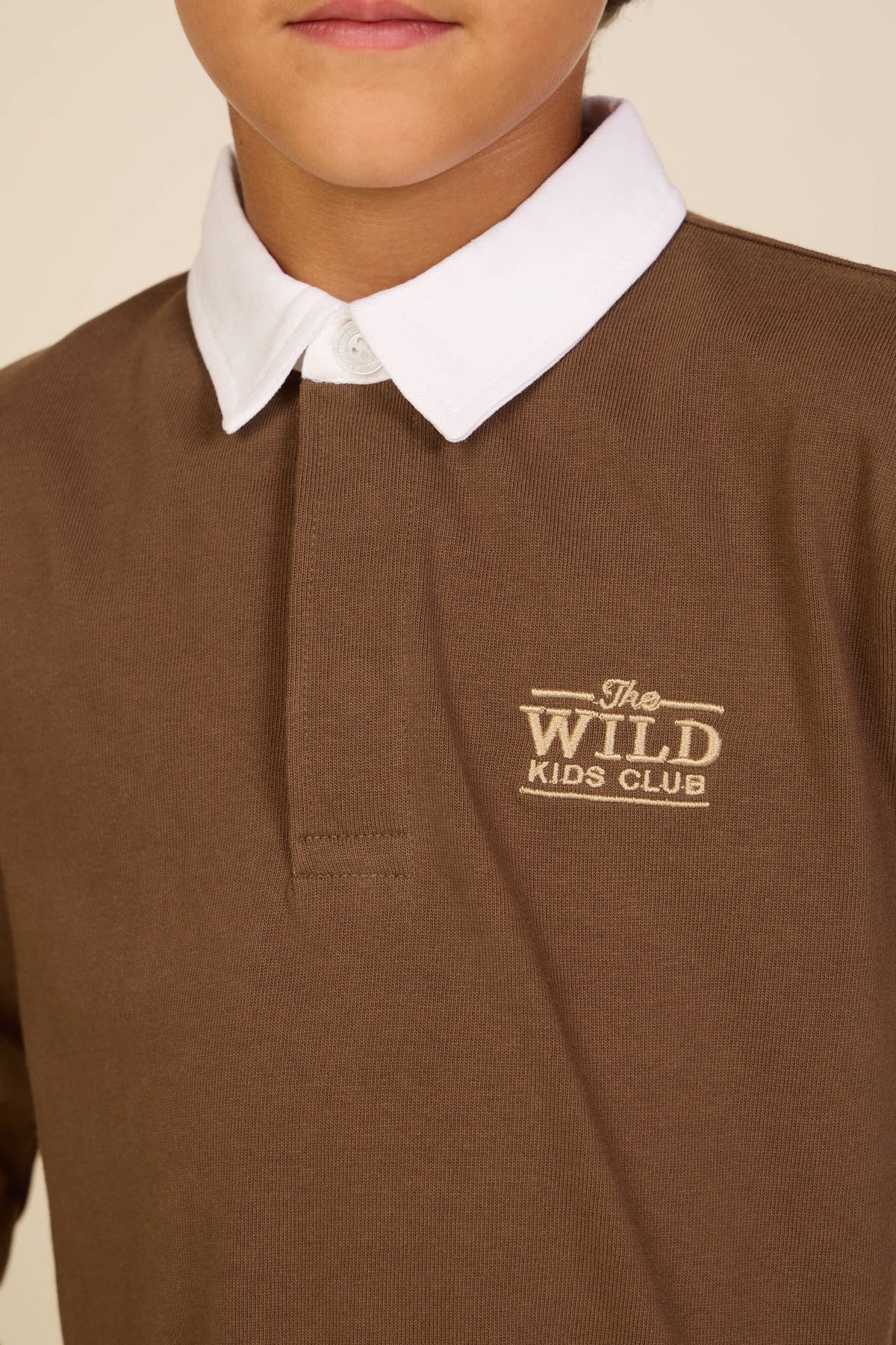 Long-Sleeve Jersey Polo - Tween - Dark Brown | 101694 Ruben