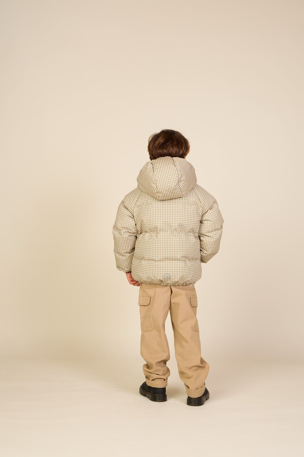 Checked Puffer Jacket - Tween - Brown | 101423 Riley