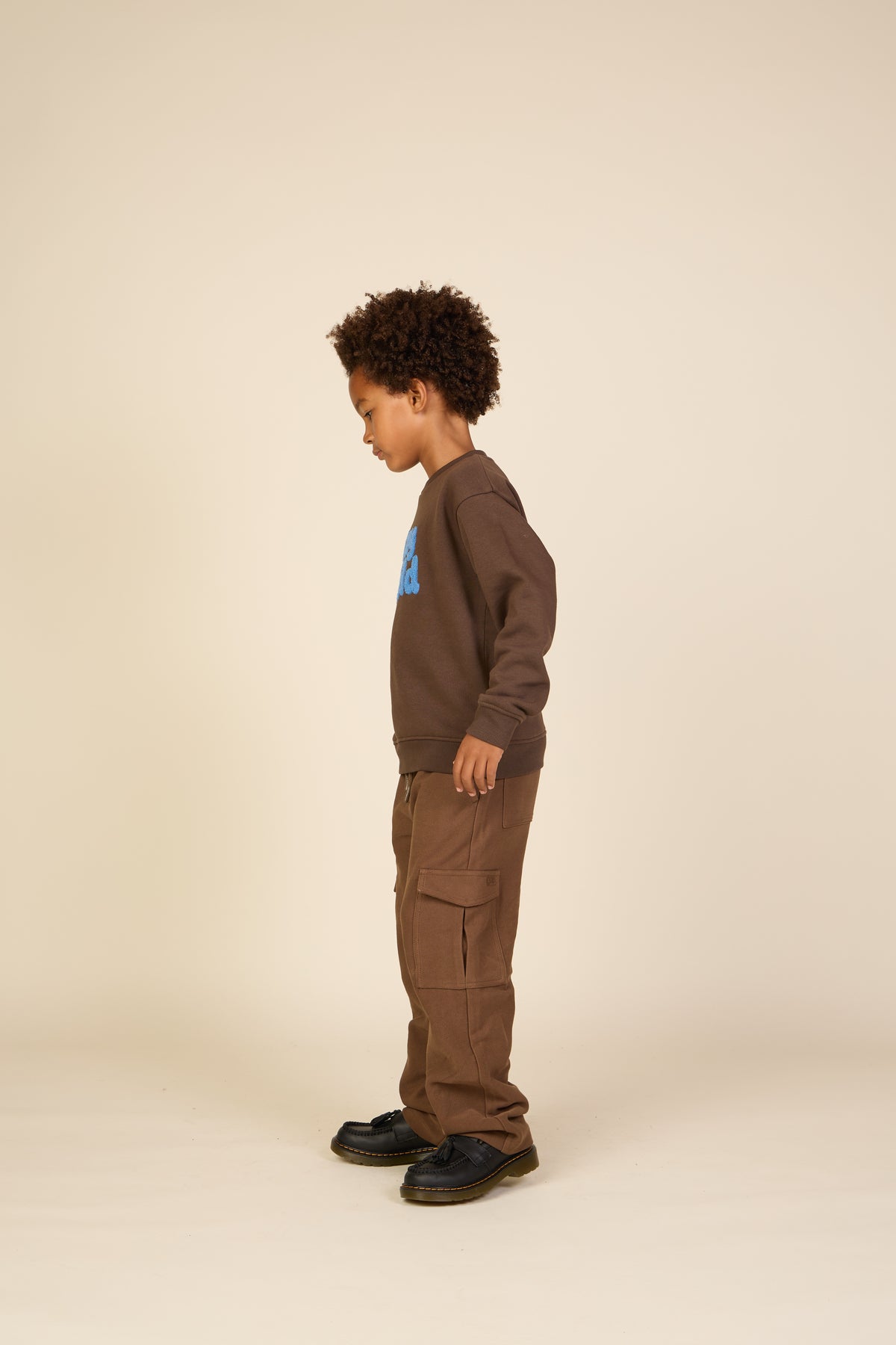 Textured Sweat Cargo Joggers - Tween - Brown | 101512 Wilder