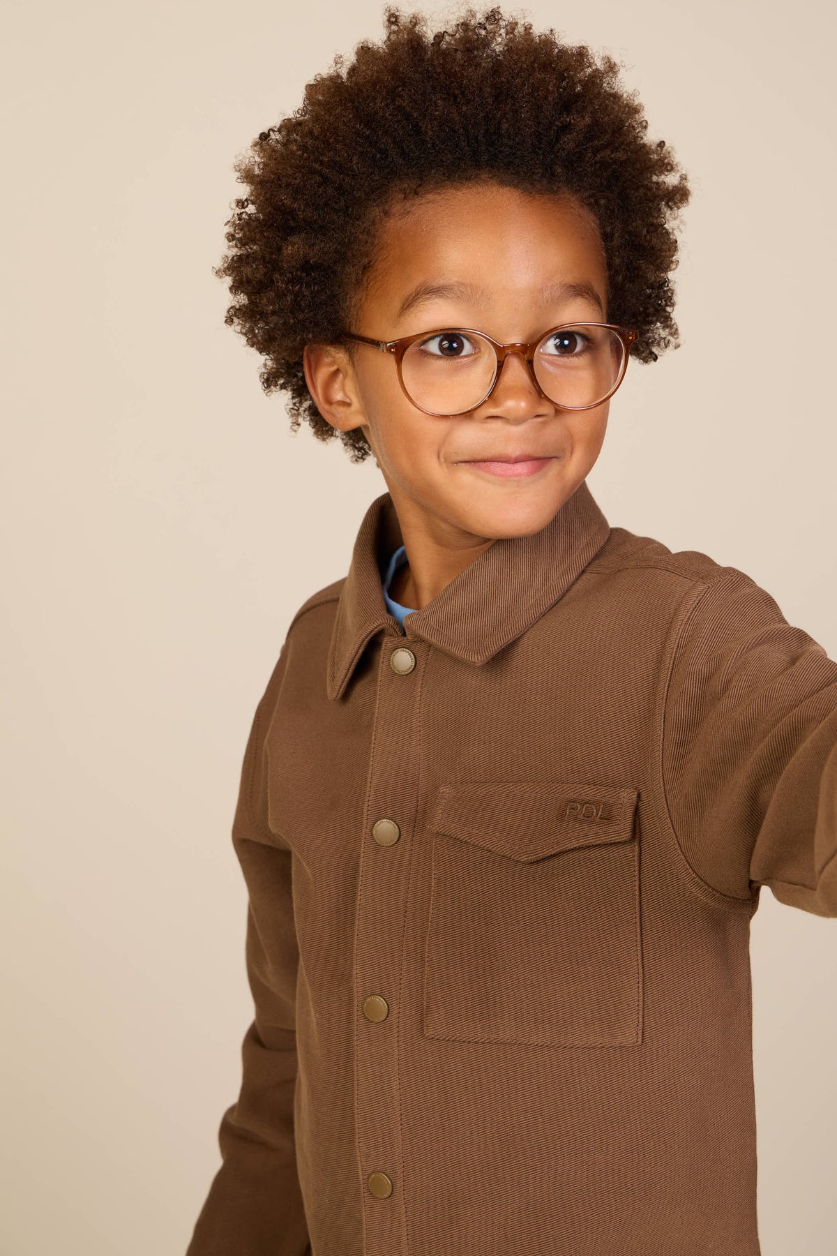 Textured Sweat Overshirt - Tween - Brown | 101502 Wilder
