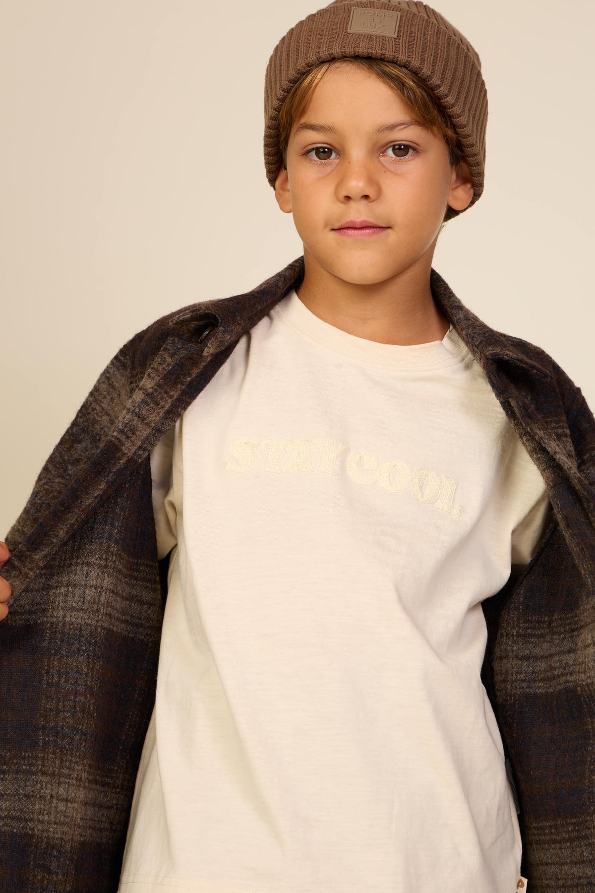 Slub jersey Embroidery T-shirt - Tween - Off White | 101160 Villum