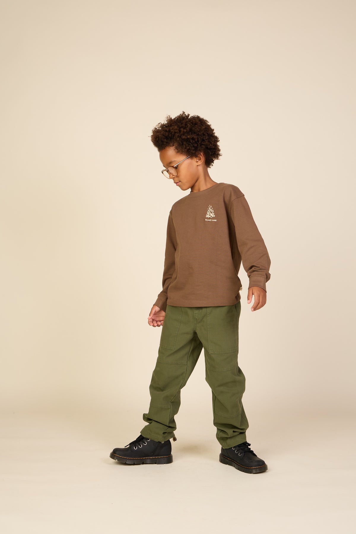Long-Sleeve T-Shirt with Back Print - Tween - Brown | 101710 Weston