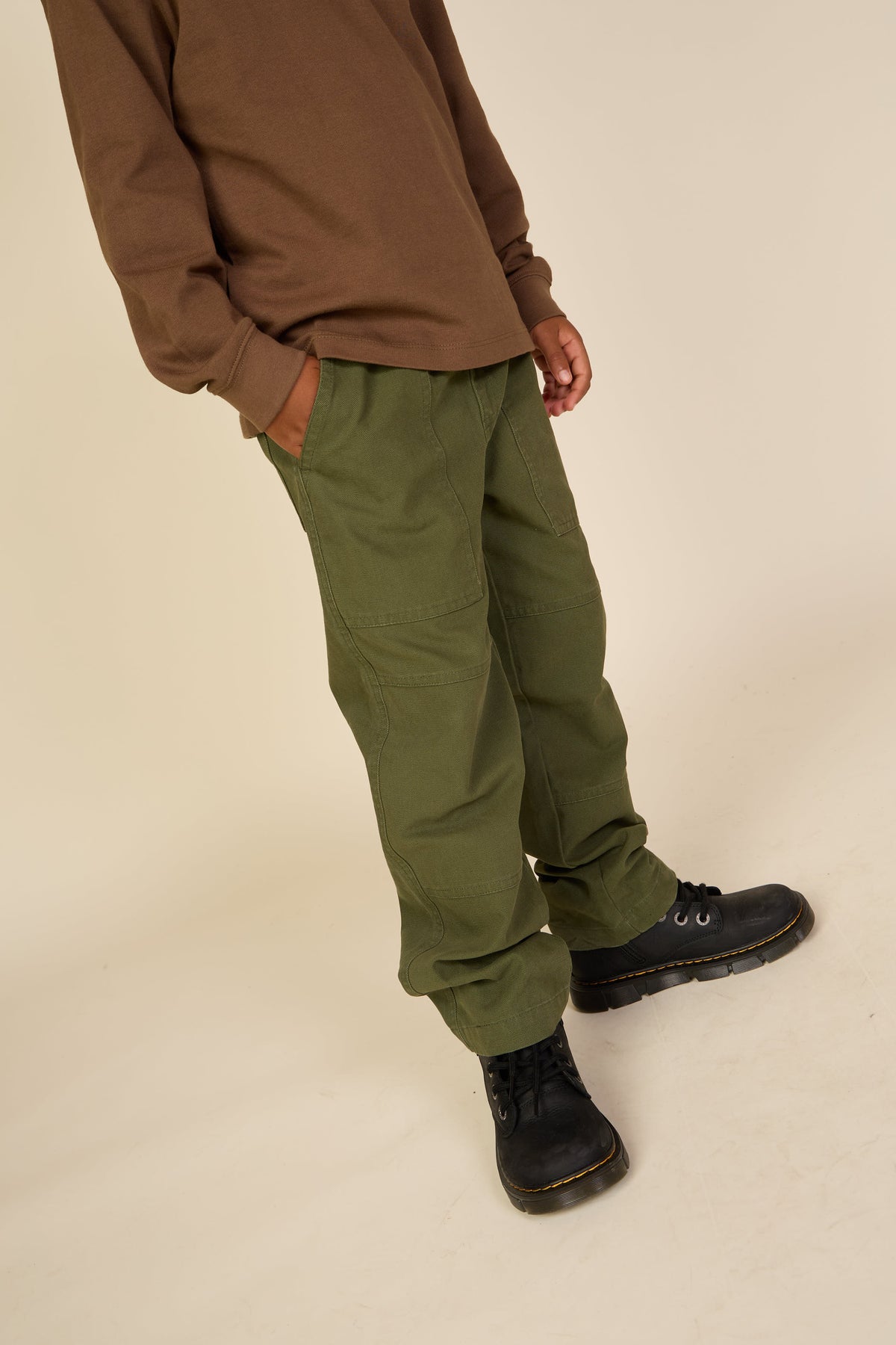 Canvas Patch Pocket Trousers - Tween - Moss Green | 101536 Greyson