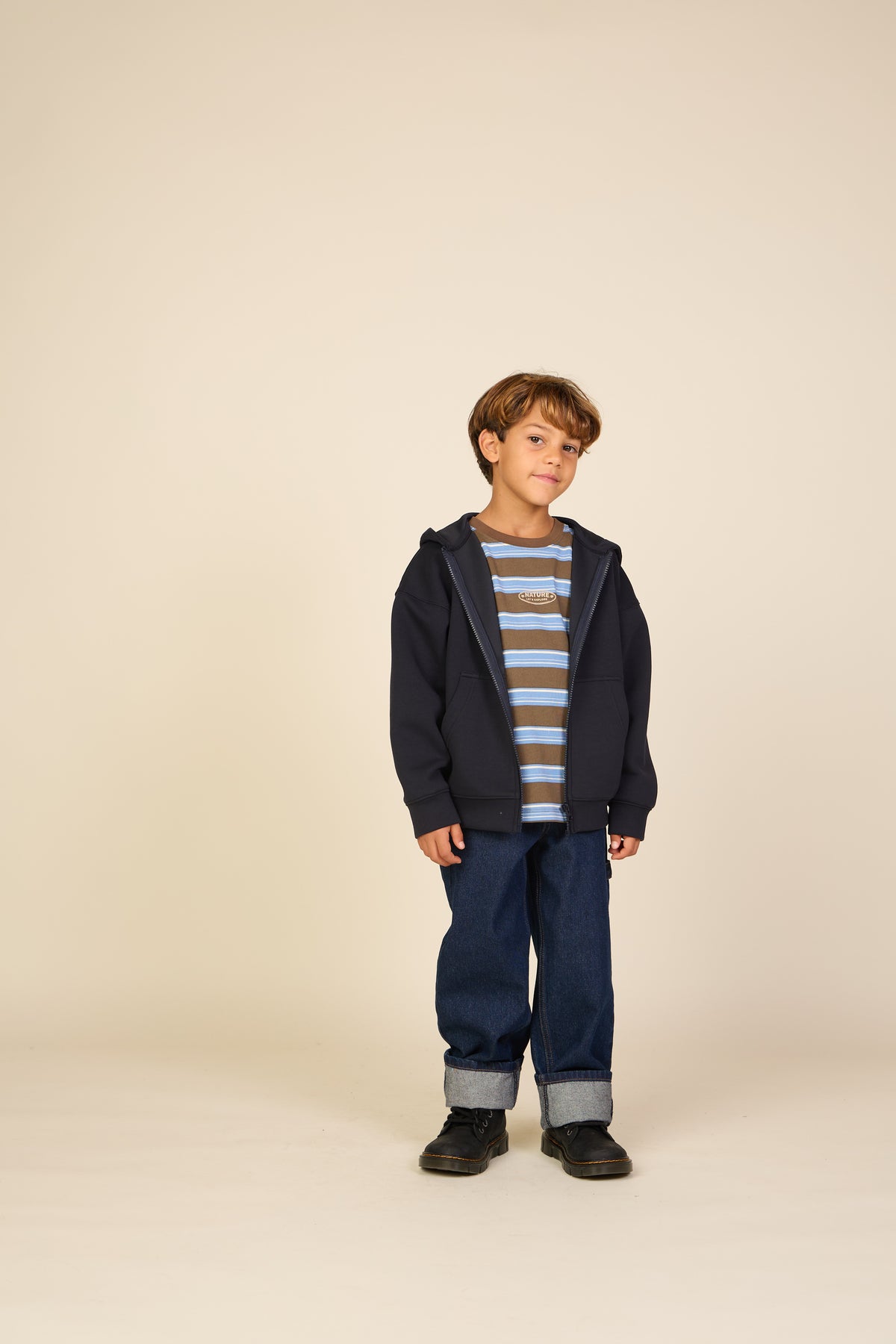 Scuba Zip Hoodie - Tween - Dark Navy | 100640 Liam