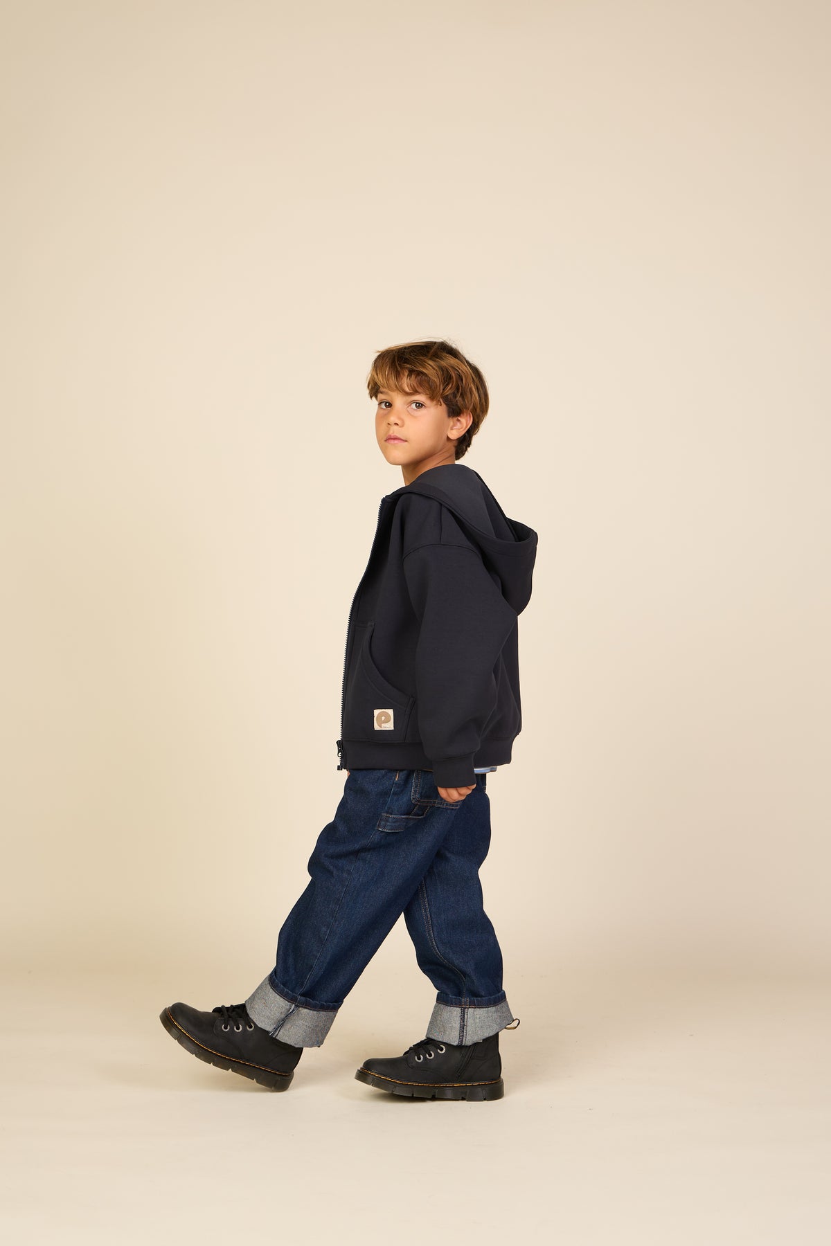 Scuba Zip Hoodie - Tween - Dark Navy | 100640 Liam