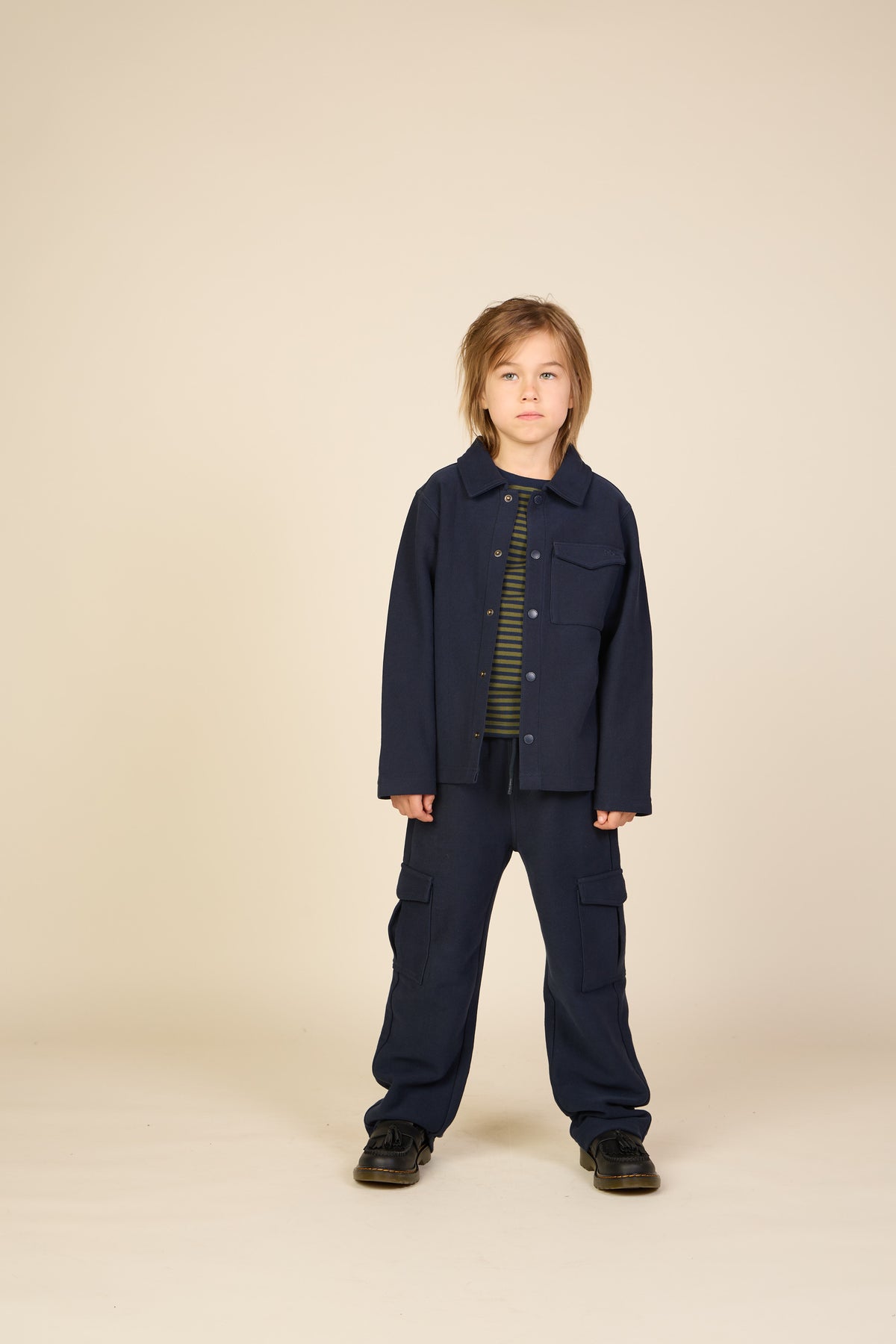 Textured Sweat Cargo Joggers - Tween - Navy | 101511 Wilder