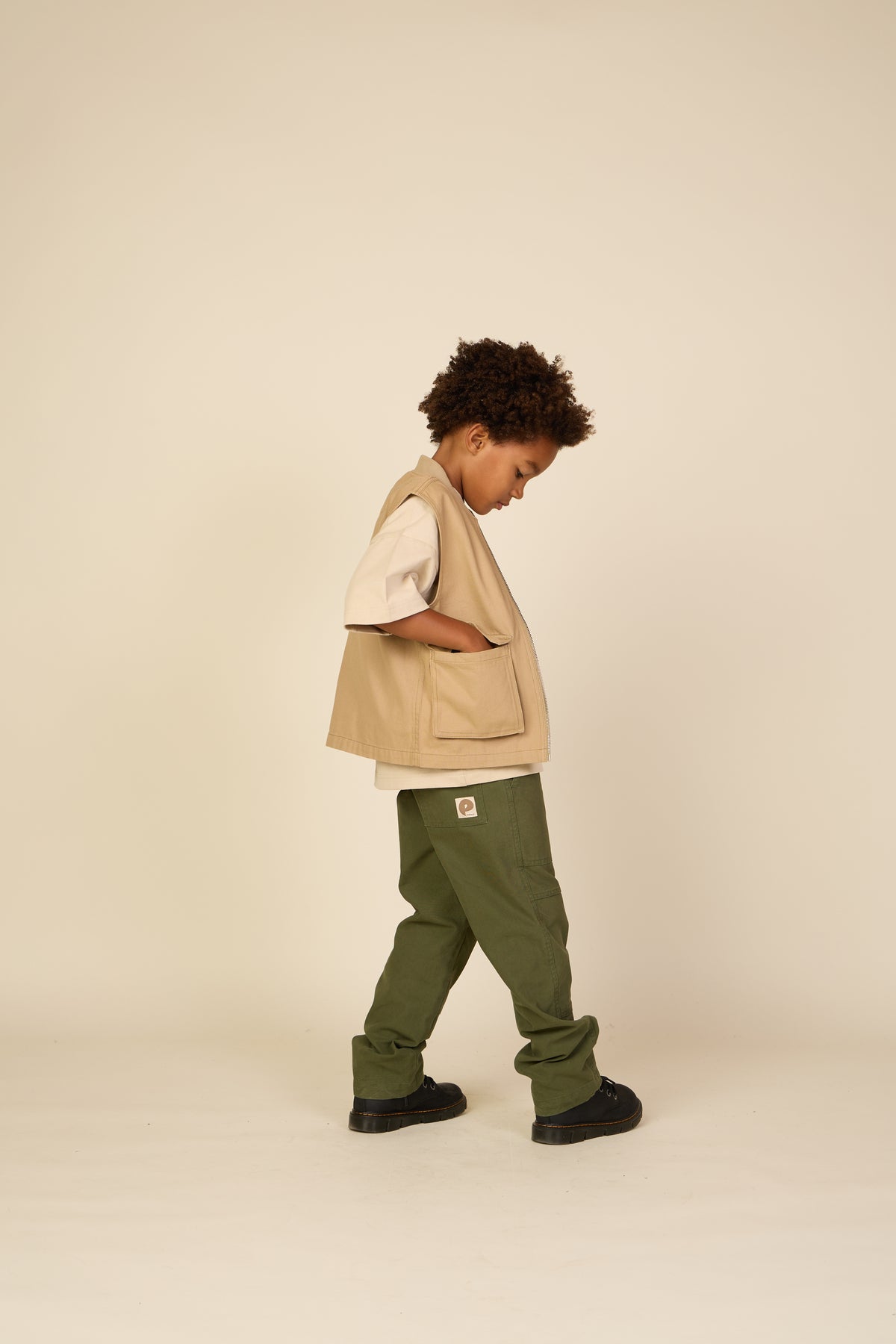 Canvas Cargo Gilet - Tween - Khaki | 101129 Isack