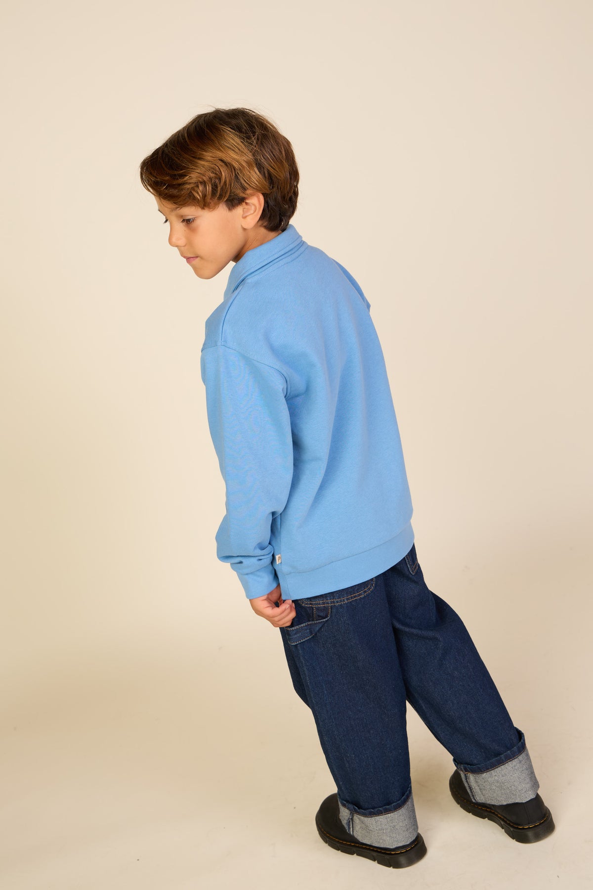 Polo Sweatshirt - Tween - Dusty Blue | 101254 Carter
