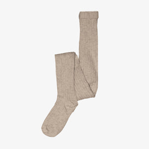 MP Cotton Rib Tights - Tween - Light Brown Melange | 101396 MP Cotton Rib tights