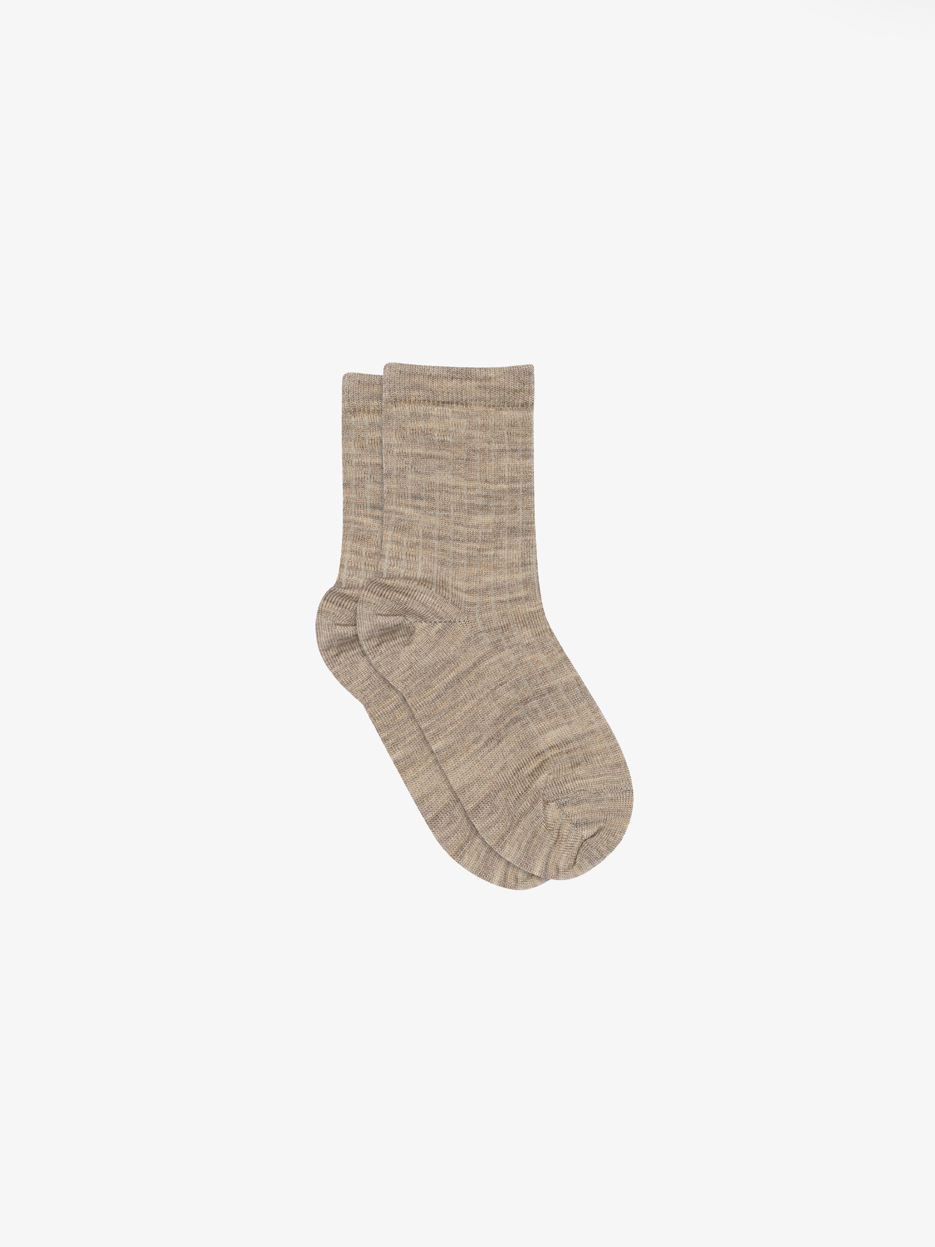 MP Cotton Rib Socks - Kids - Light Brown Melange | 101373 MP Cotton Rib Socks