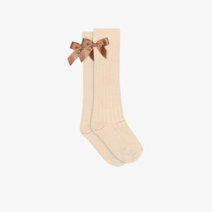 MP Knee Socks with Bow - Tween - Light Beige | 101382 MP Liva