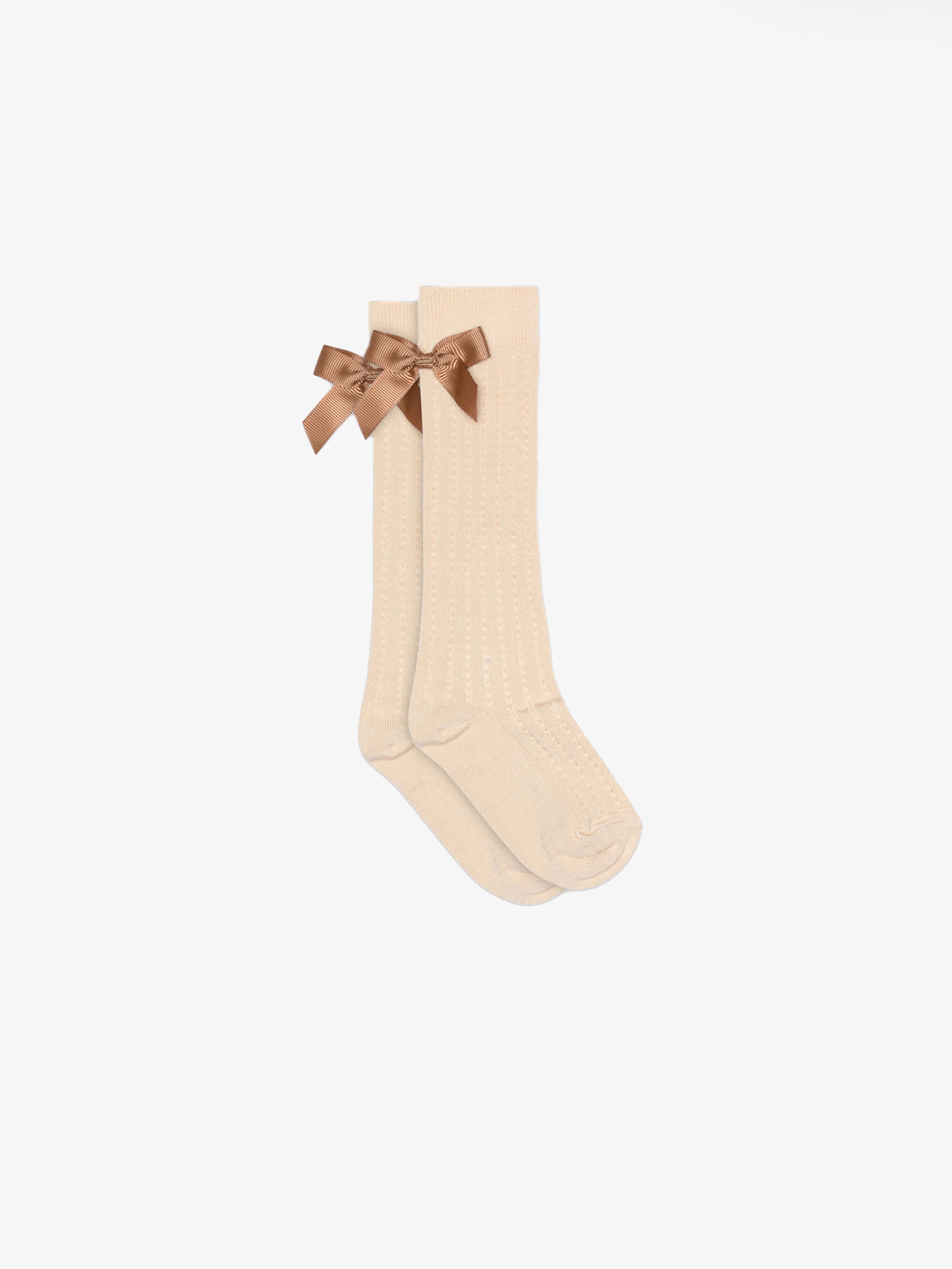 MP Knee Socks with Bow - Tween - Light Beige | 101382 MP Liva
