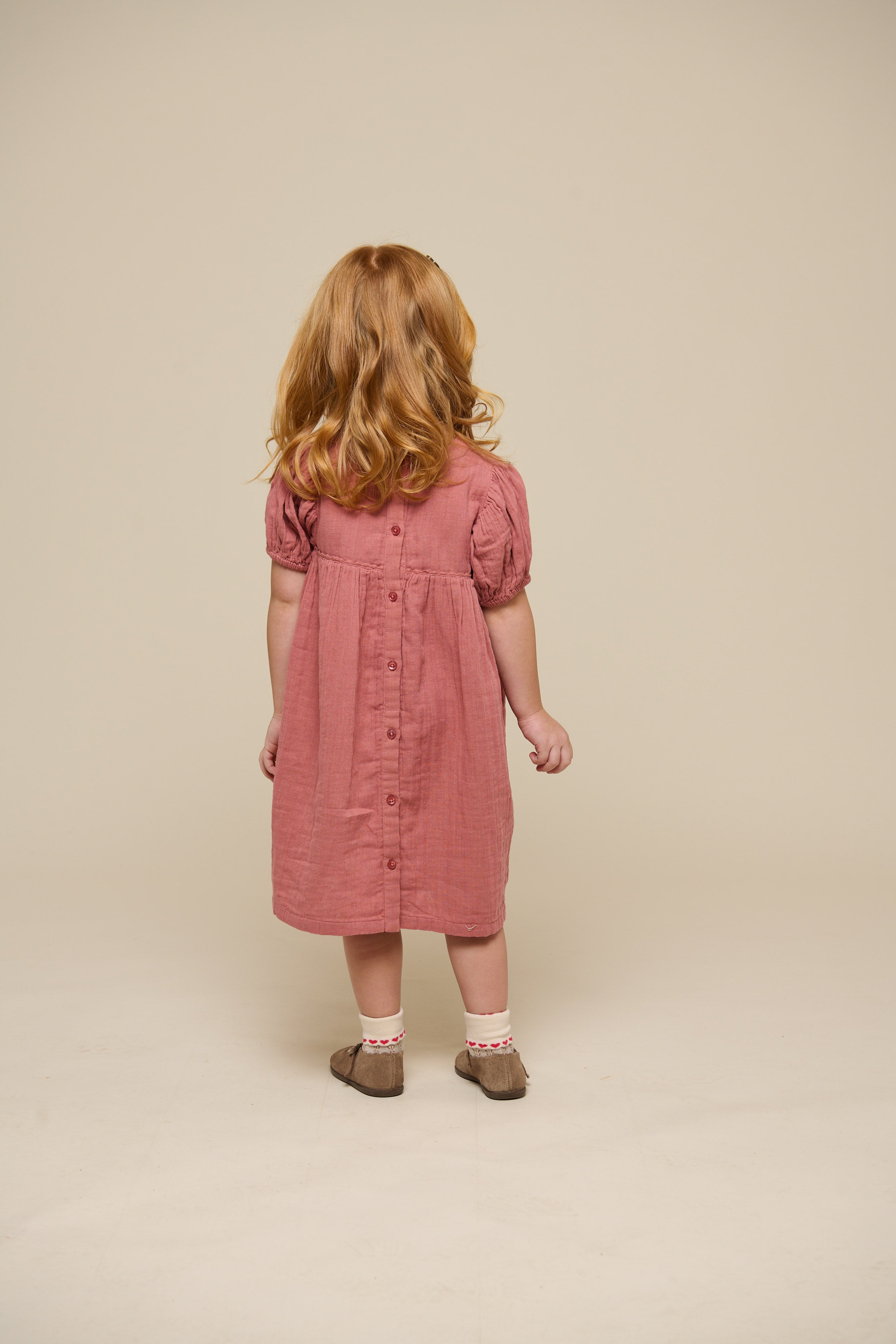 Gauze Dress - Kids - Old Rose | 100915 Jasmine