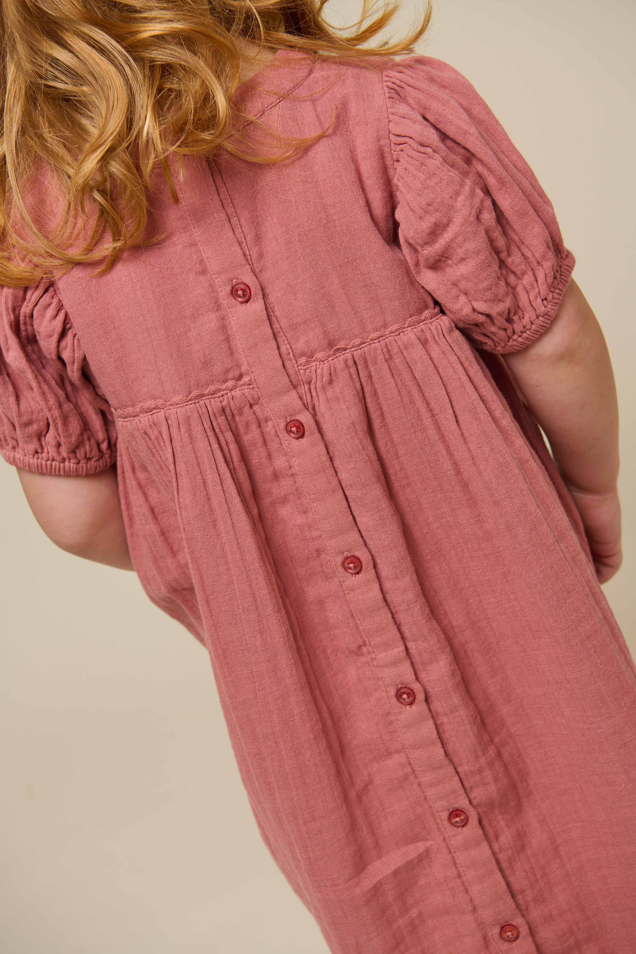 Gauze Dress - Kids - Old Rose | 100915 Jasmine