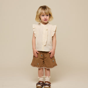 Gauze Sleeveless Top - Kids - Off White | 100930 Jasmine