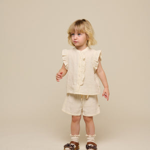 Gauze Shorts - Kids - Off White | 100924 Jasmine