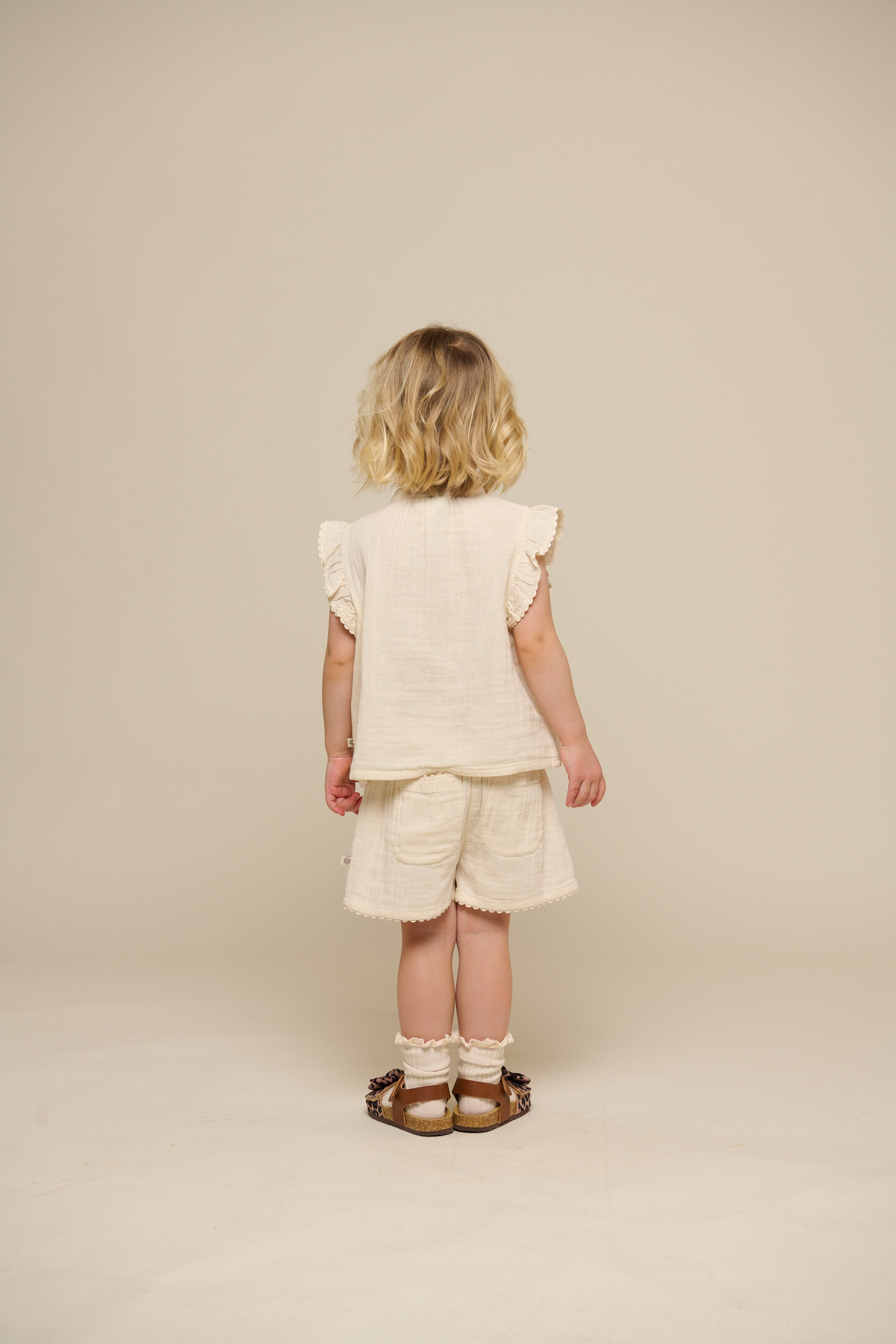 Gauze Shorts - Kids - Off White | 100924 Jasmine