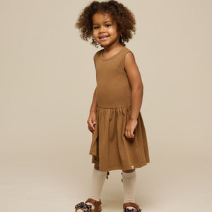 Modal Rib Sleeveless Dress - Kids - Coconut | 101297 Lottie