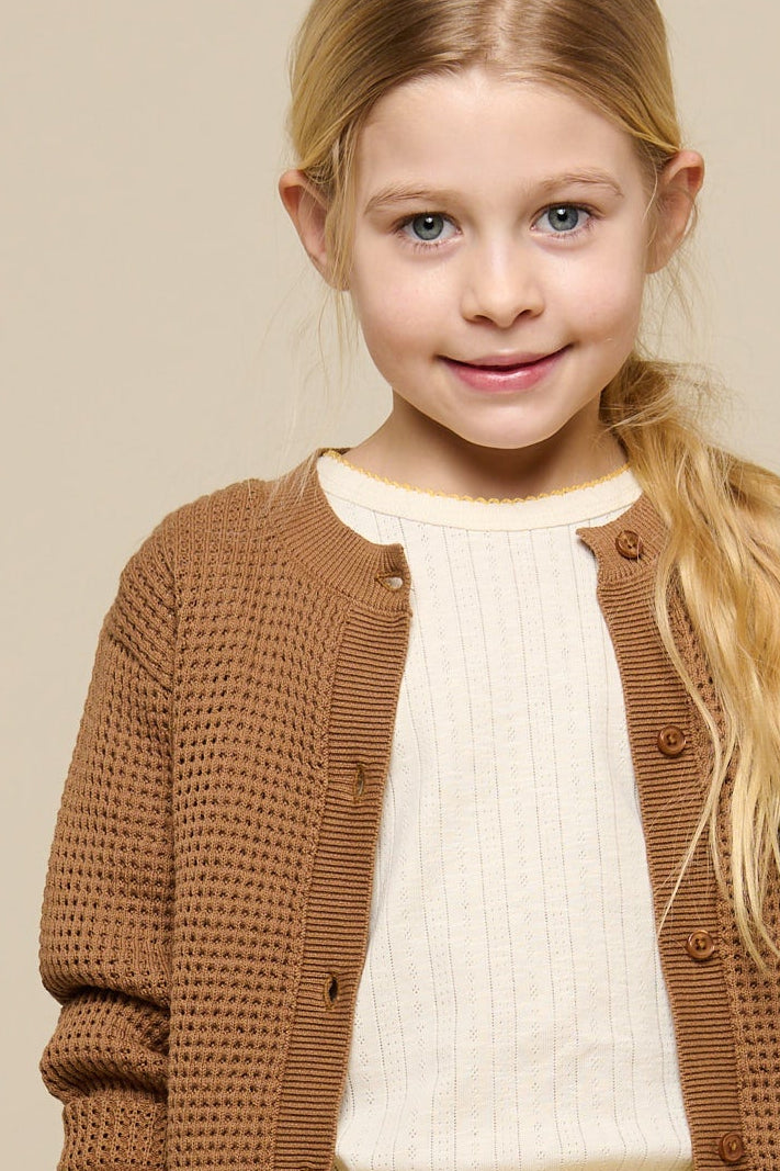Cotton Knit Cardigan - Tween - Coconut | 101272 Katie
