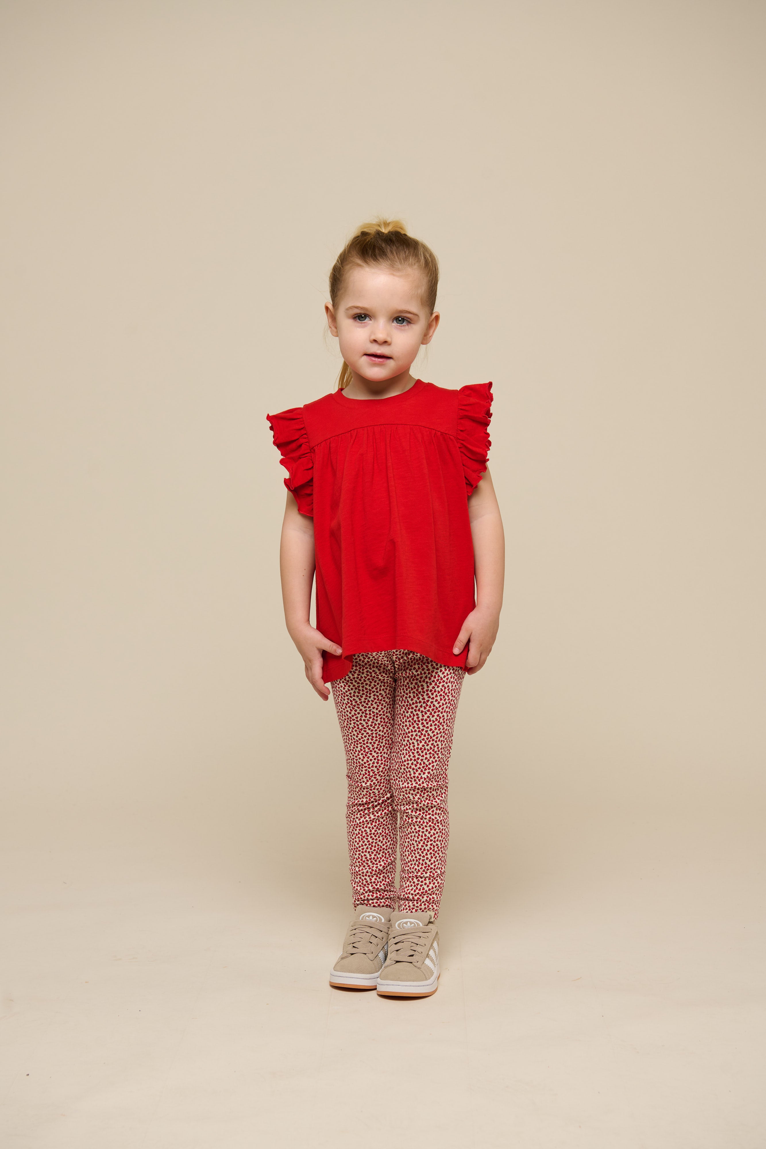 Jersey Leggings - Kids - Cherry Red | 101229 Lea