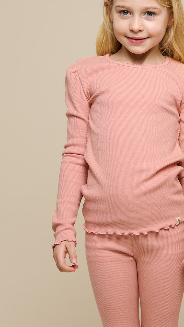 Modal Rib Leggings - Tween - Rose Tan | 101323 Lottie