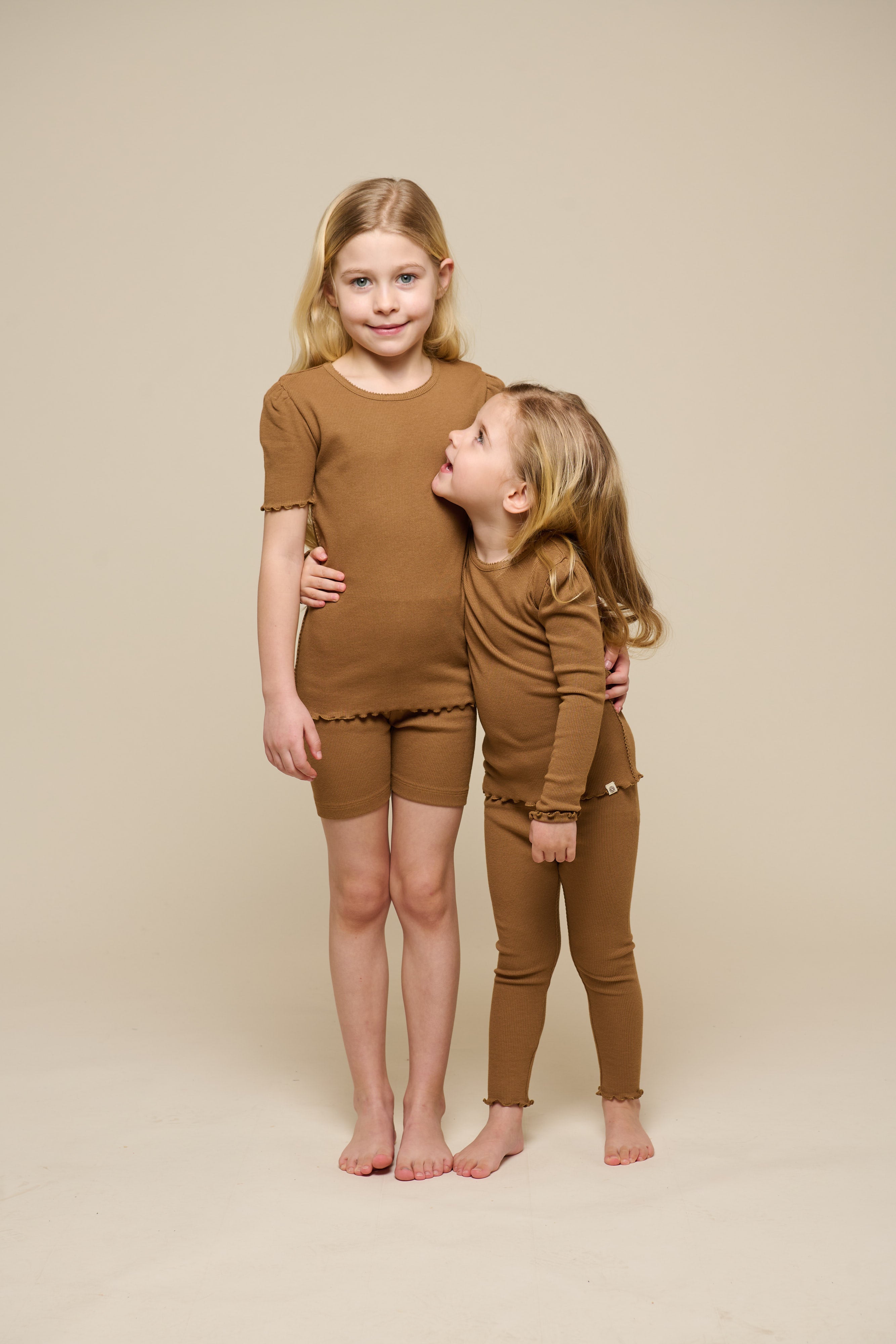 Modal Rib Long Sleeved T-shirt - Kids - Coconut | 101308 Lottie